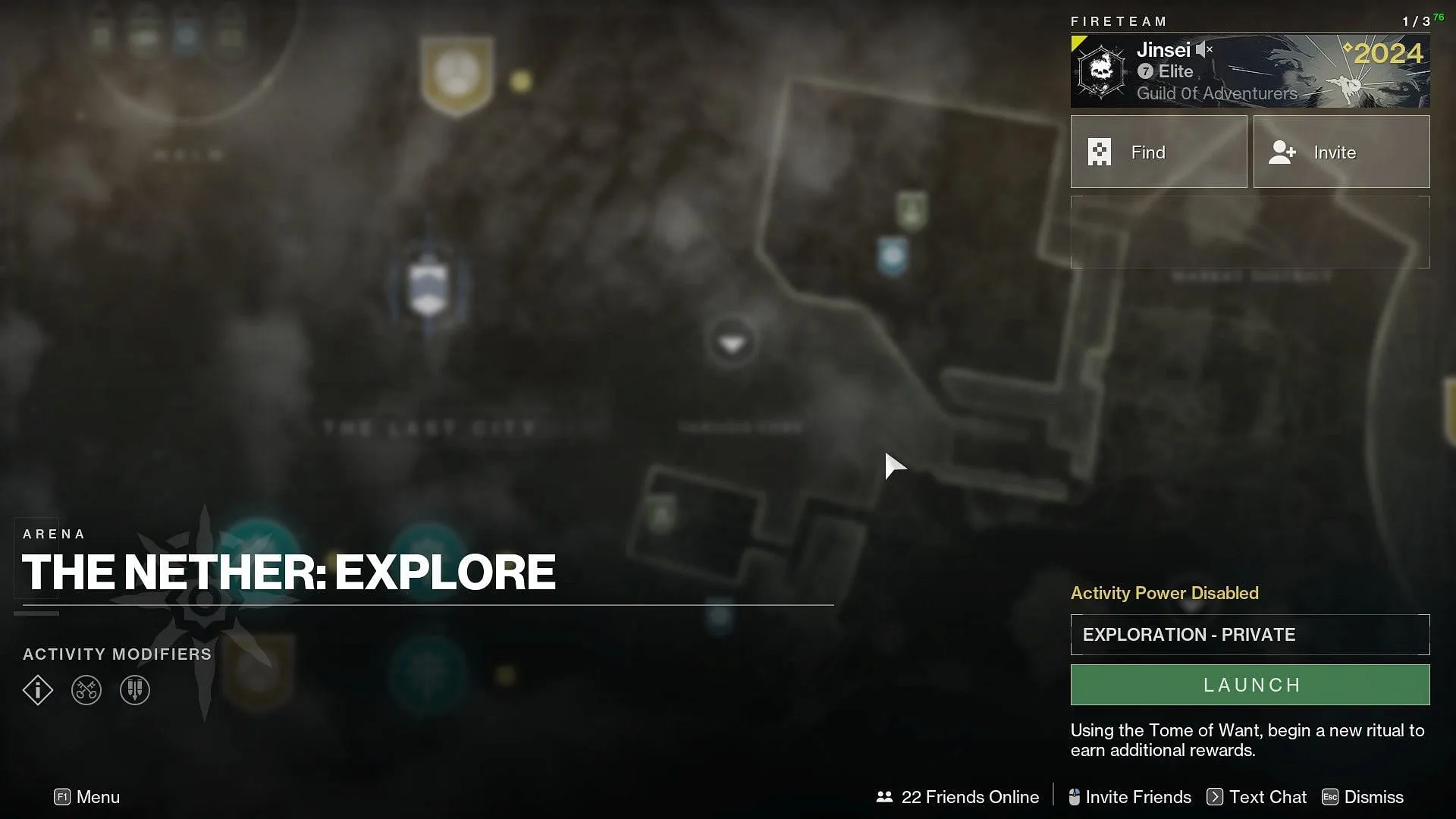 Exploration Private mode for Nether in Destiny 2 (Image via Bungie) Exploration Private mode for Nether in Destiny 2 (Image via Bungie)