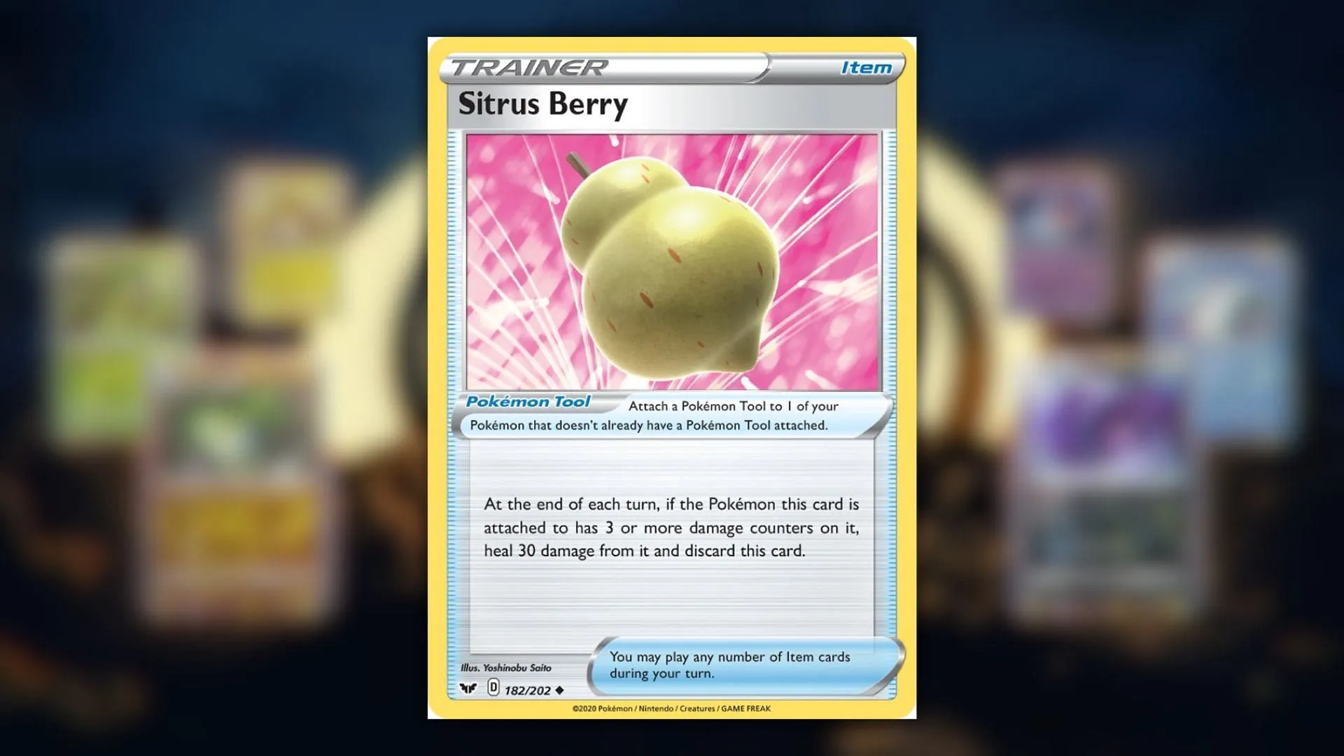 Sitrus Berry card that has been seen in the past (Image via The Pokemon Company) Sitrus Berry card that has been seen in the past (Image via The Pokemon Company)