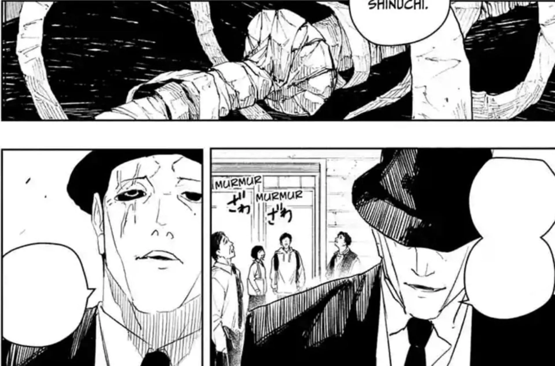 The Hishaku sorcerer, as seen in the chapter (Image via Shueisha) The Hishaku sorcerer, as seen in the chapter (Image via Shueisha)