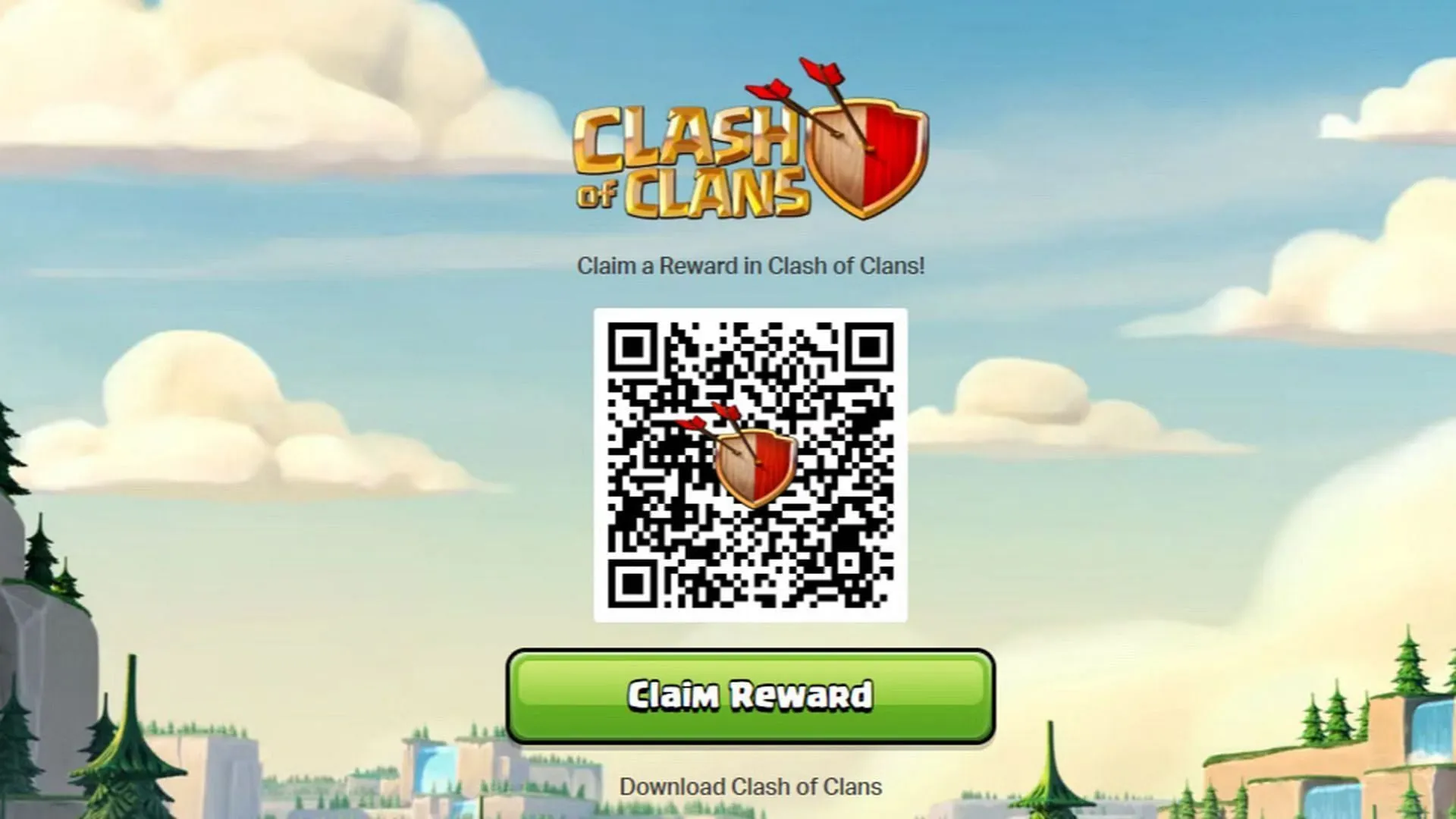 Official offer redemption webpage (Image via Supercell)