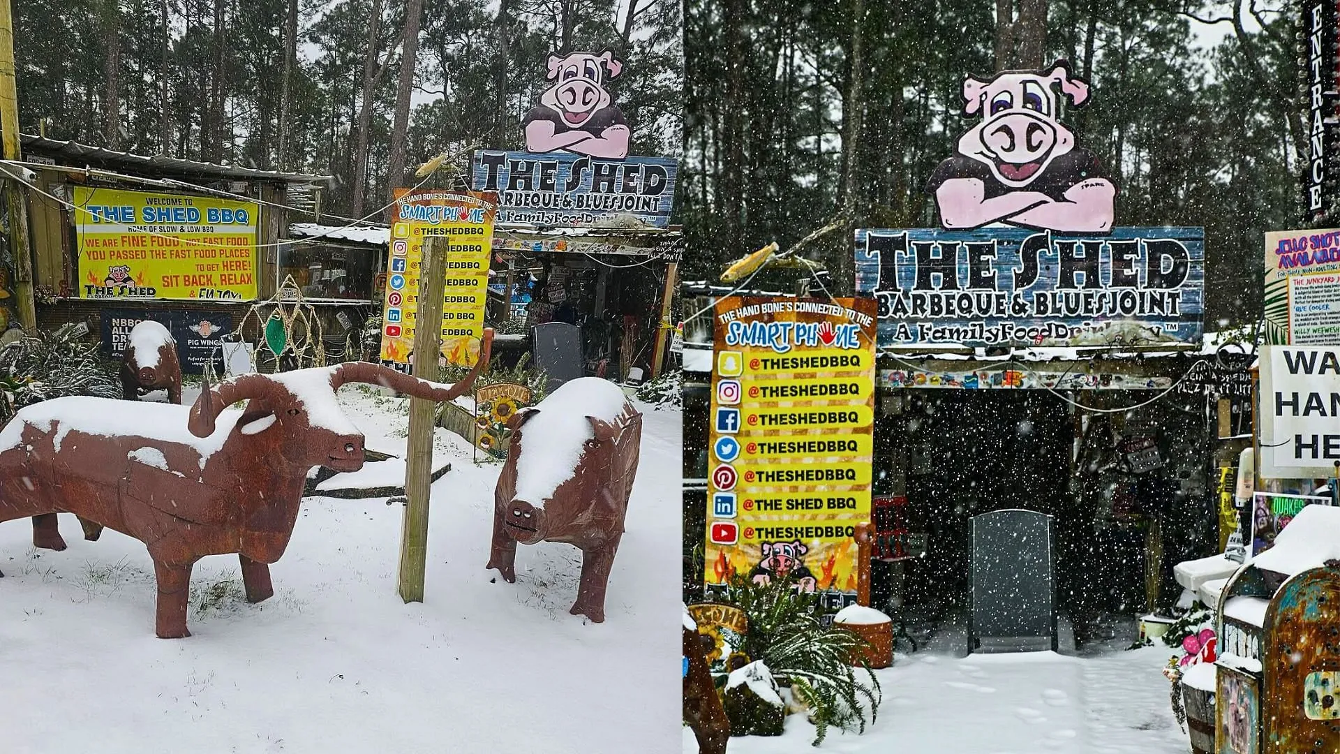 A restaurant located in the heart of Mississippi (Image via theshedbbq/Instagram)