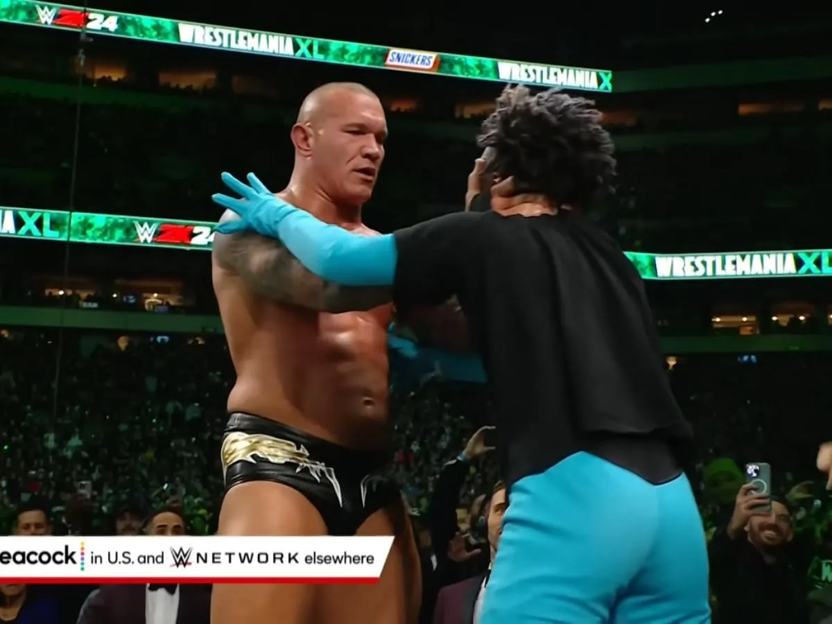 Speed faced an RKO from Randy Orton (Image via YouTube/@WWE)