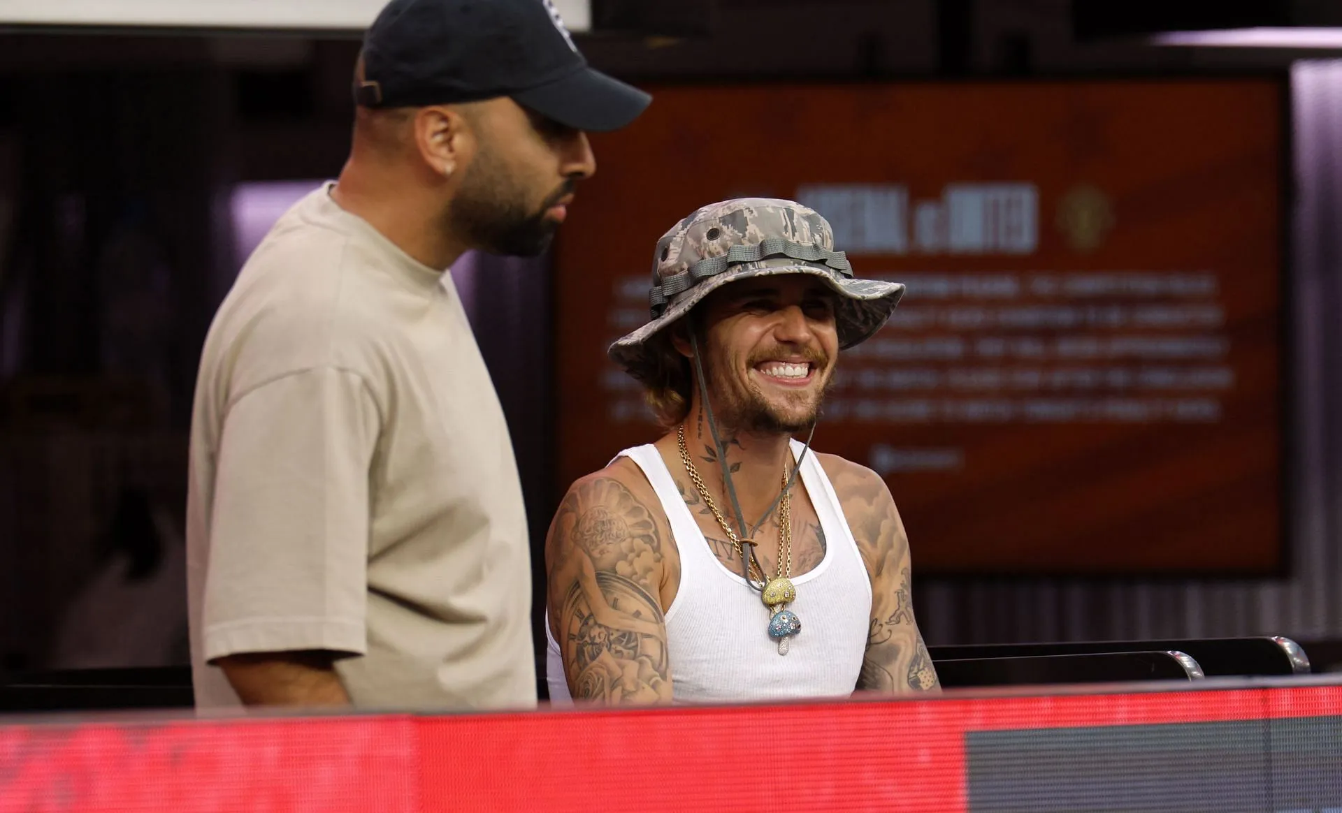 Justin Bieber at the Arsenal FC v Manchester United - Pre-Season Friendly - Image via Getty