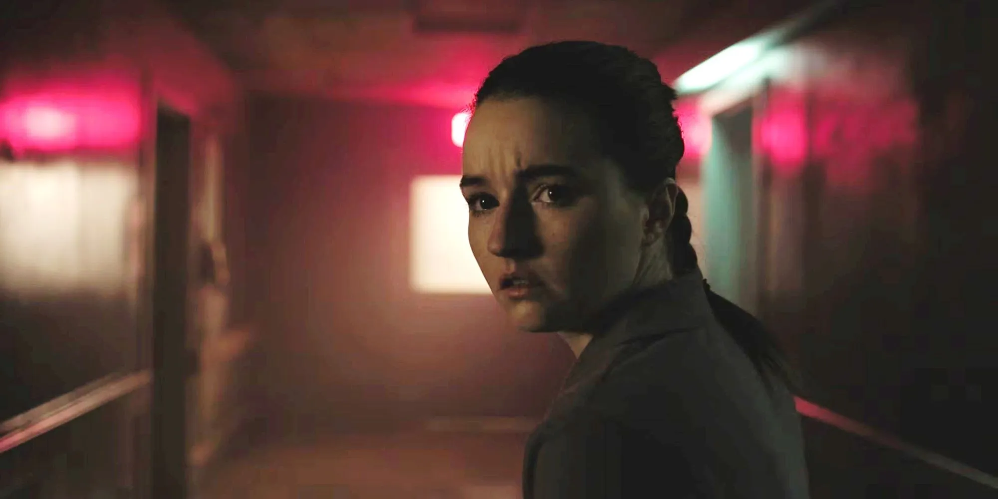 Abby in the hospital corridor in The Last of Us season 2 trailer Abby in the hospital corridor in The Last of Us season 2 trailer
