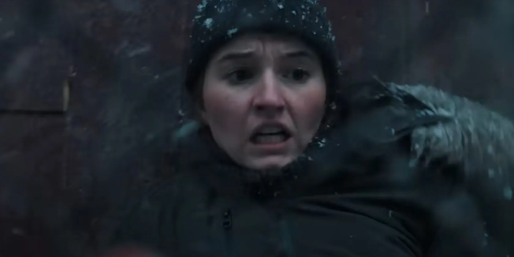 Abby looking distressed in The Last of Us