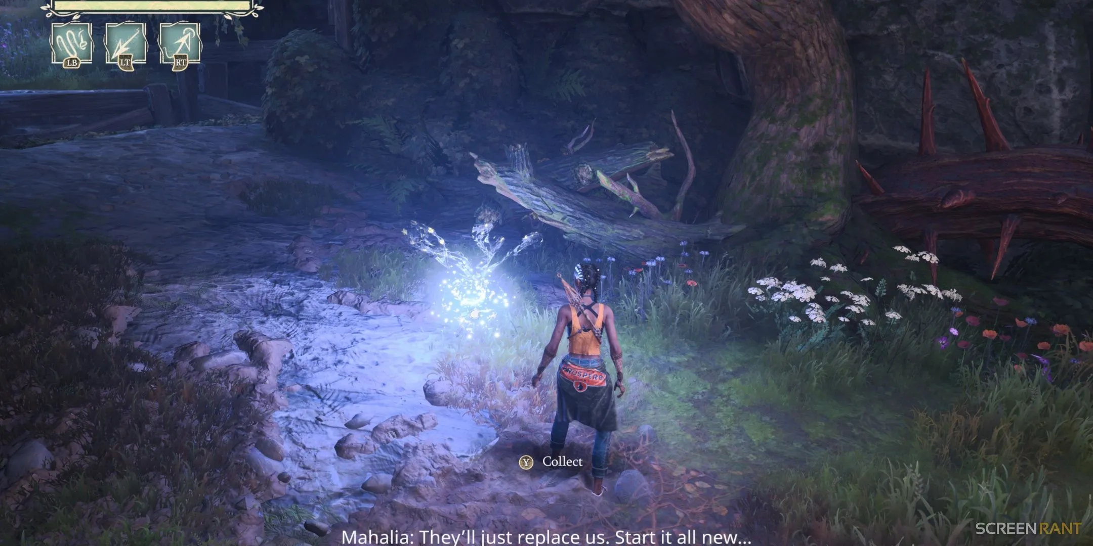 Collecting Floofs near a tree in South of Midnight.