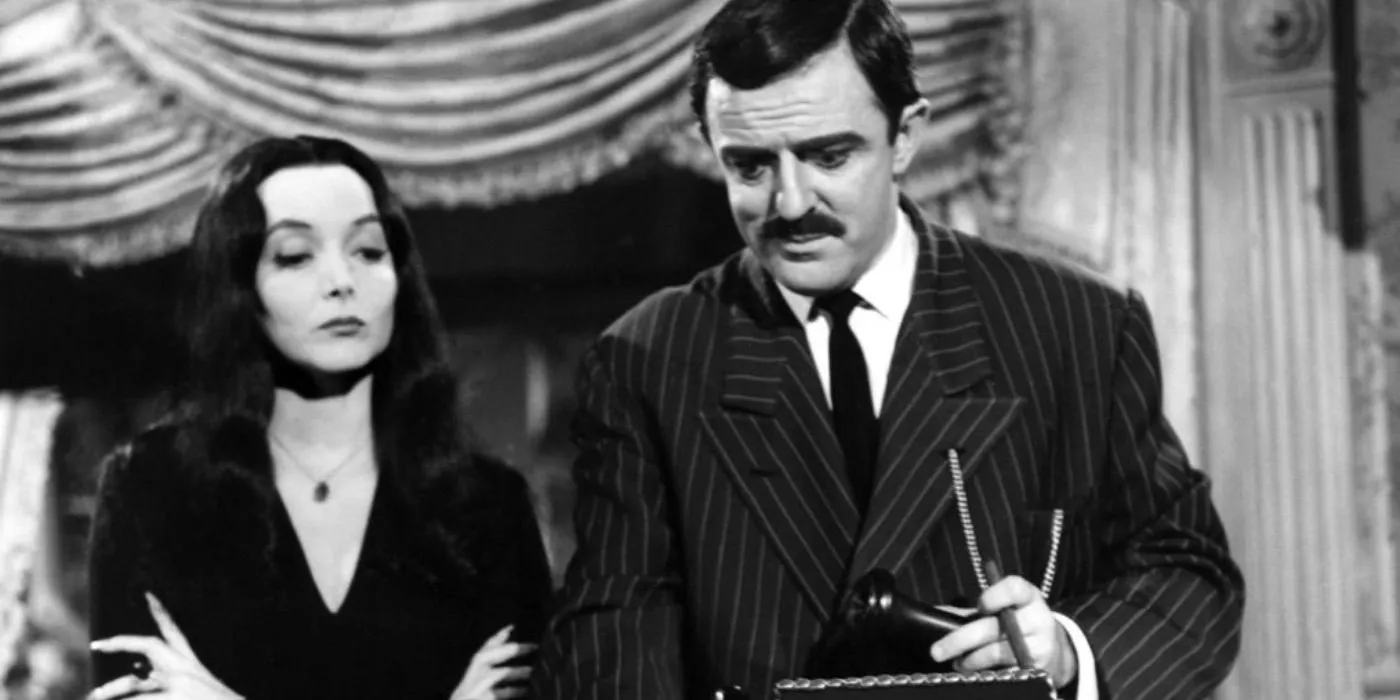 Carolyn Jones and John Astin in The Addams Family Carolyn Jones and John Astin in The Addams Family