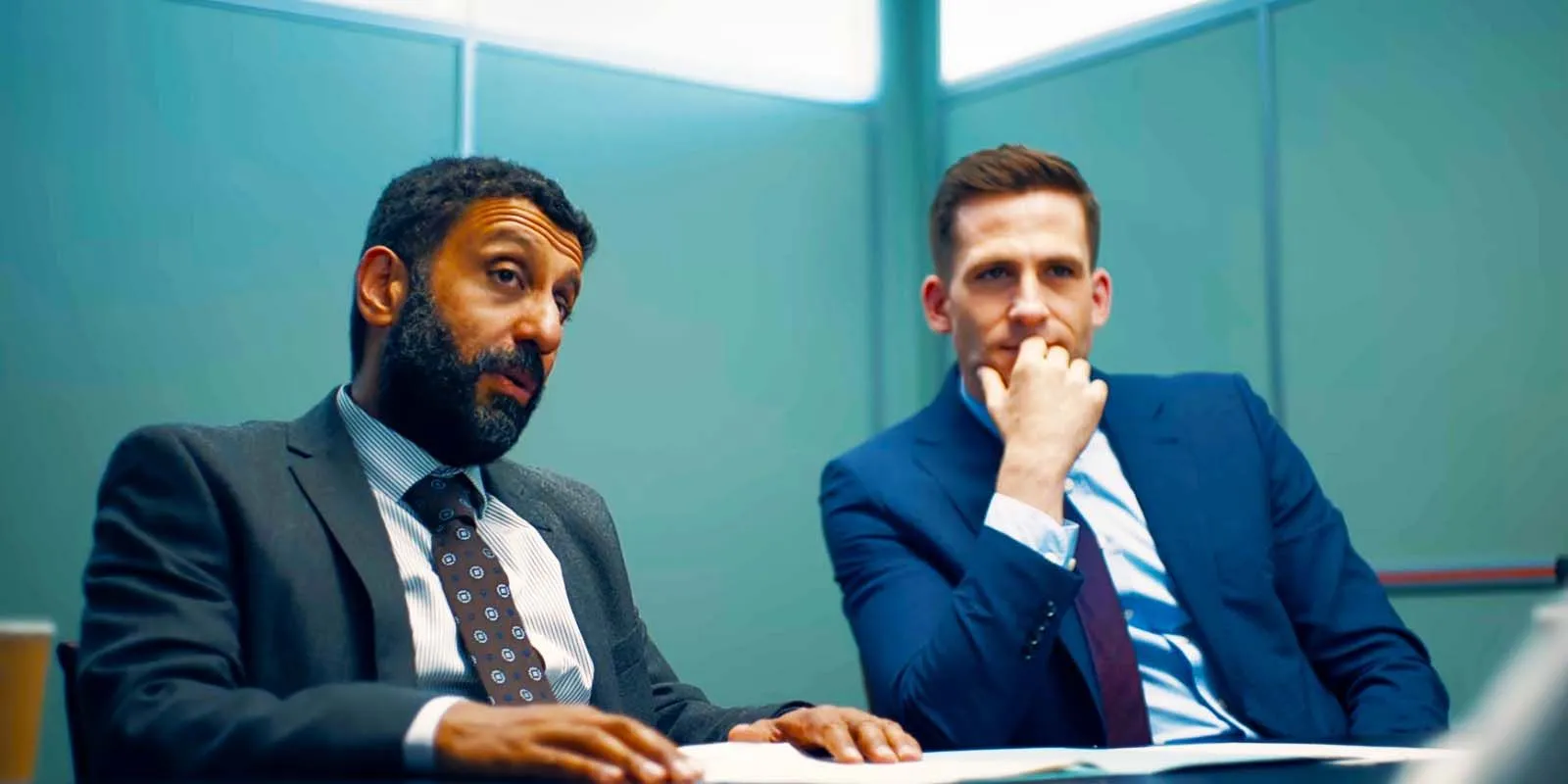 Adeel Akhtar and Dino Fetscher in Fool Me Once