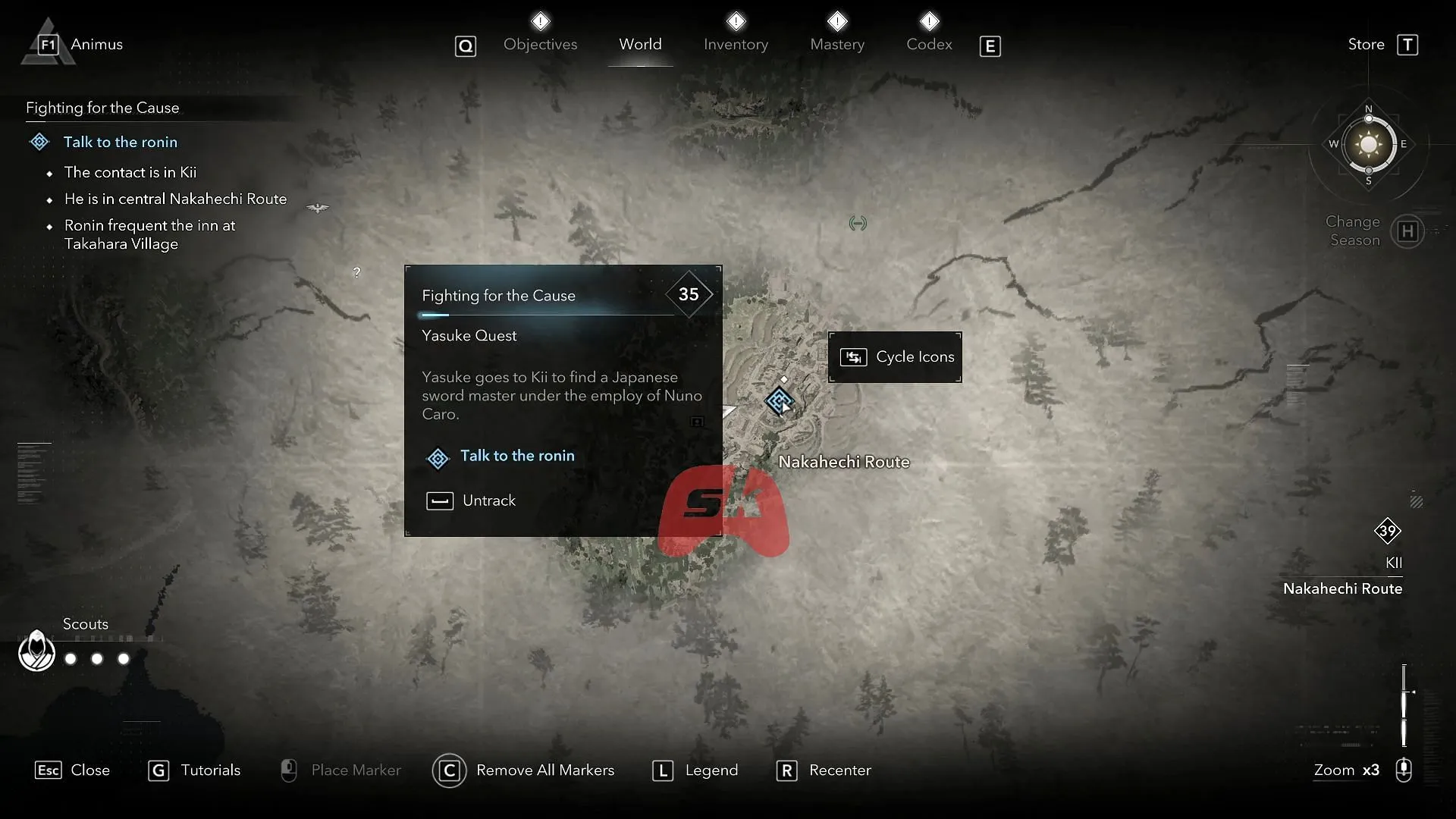 Location of Fighting for the Cause main quest in Assassin's Creed Shadows