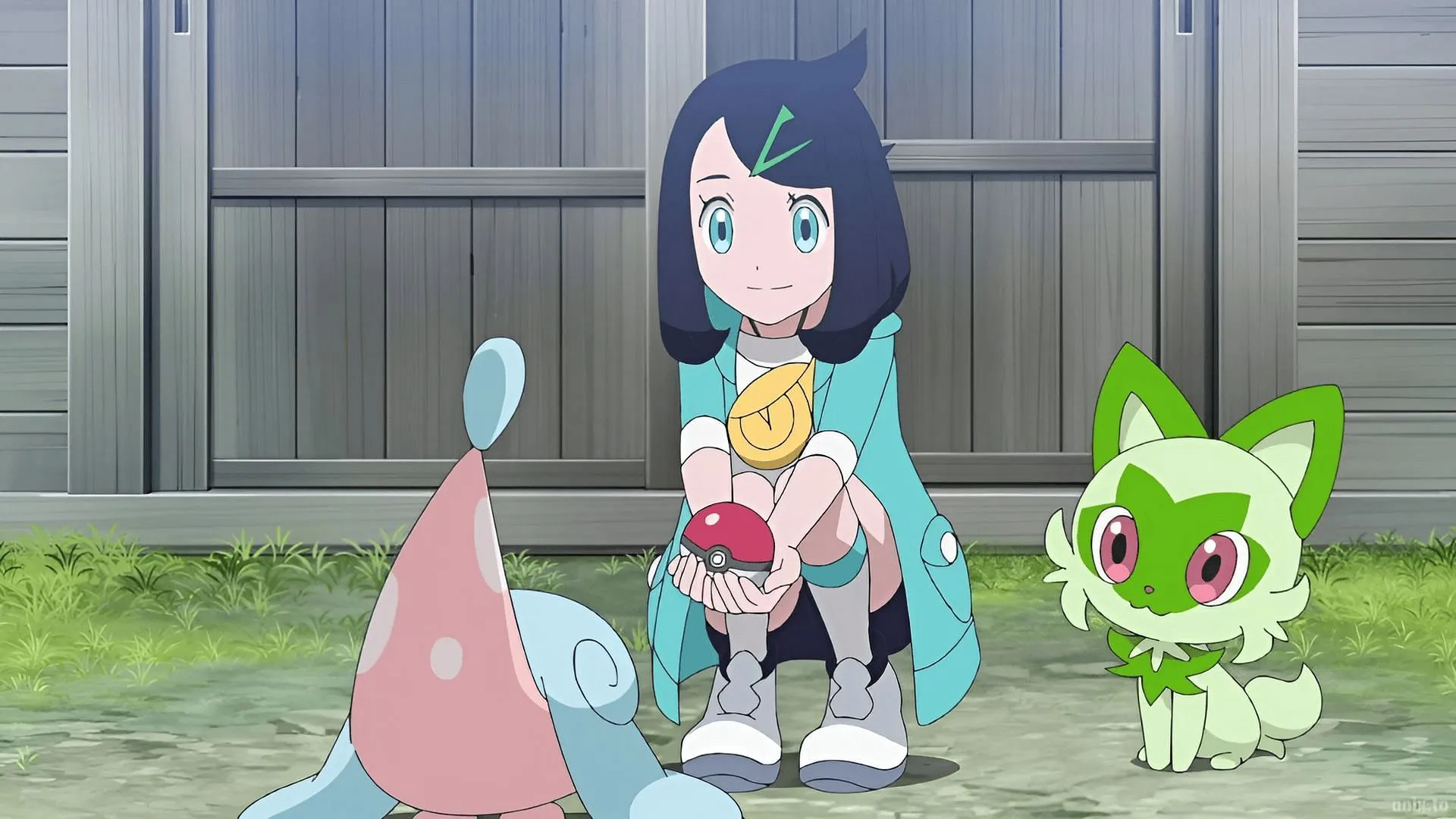 Liko with her Sprigatito and Hattenna in the Pokemon anime (Image via The Pokemon Company) Liko with her Sprigatito and Hattenna in the Pokemon anime (Image via The Pokemon Company)