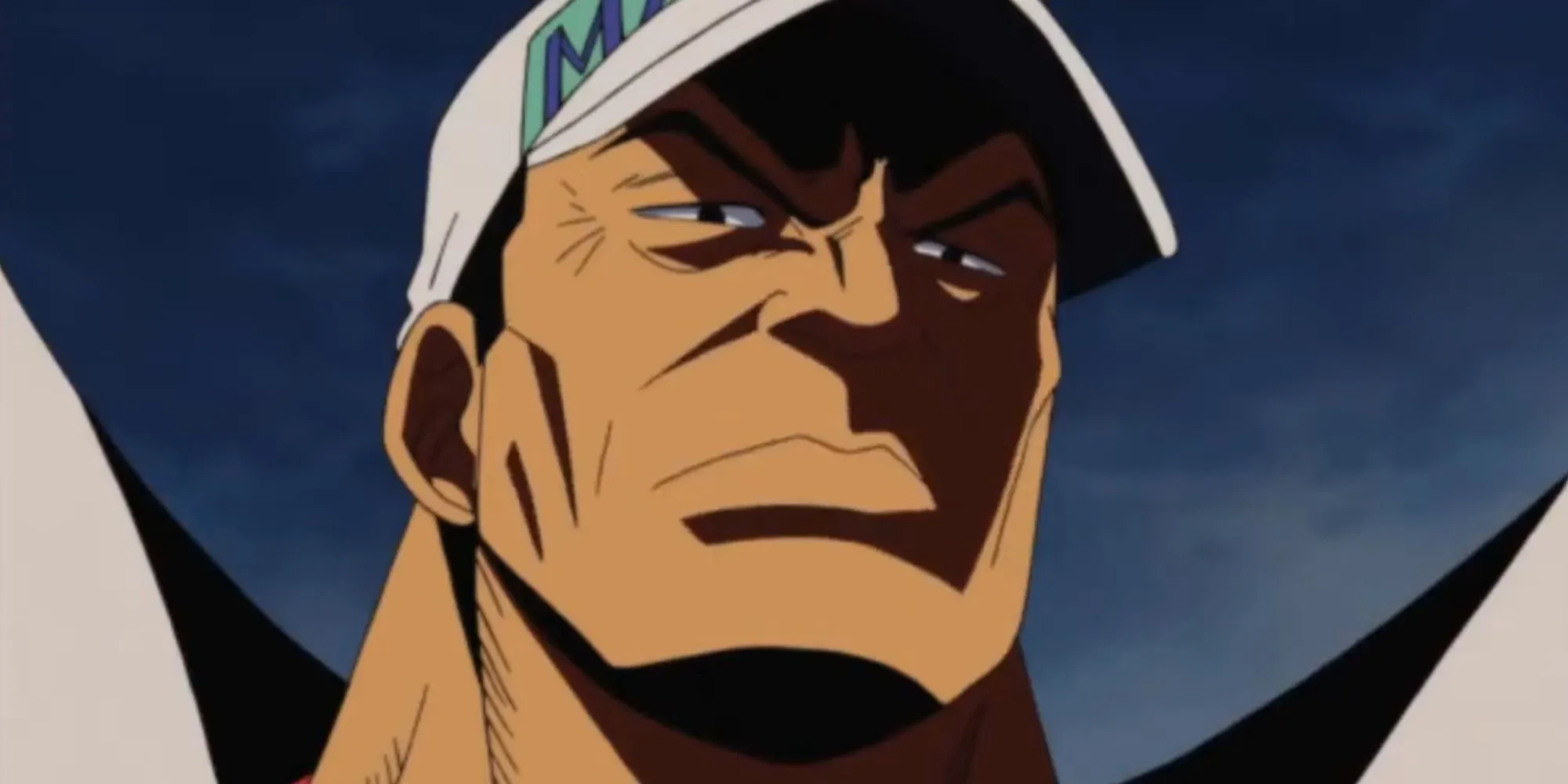 Sakazuki confronts Luffy Sakazuki confronts Luffy
