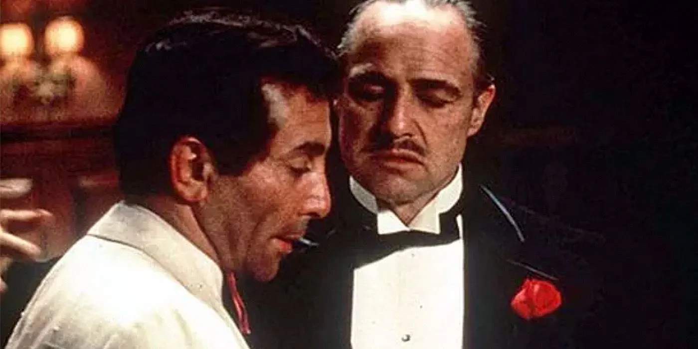 Al Martino and Marlon Brando in The Godfather Al Martino and Marlon Brando in The Godfather