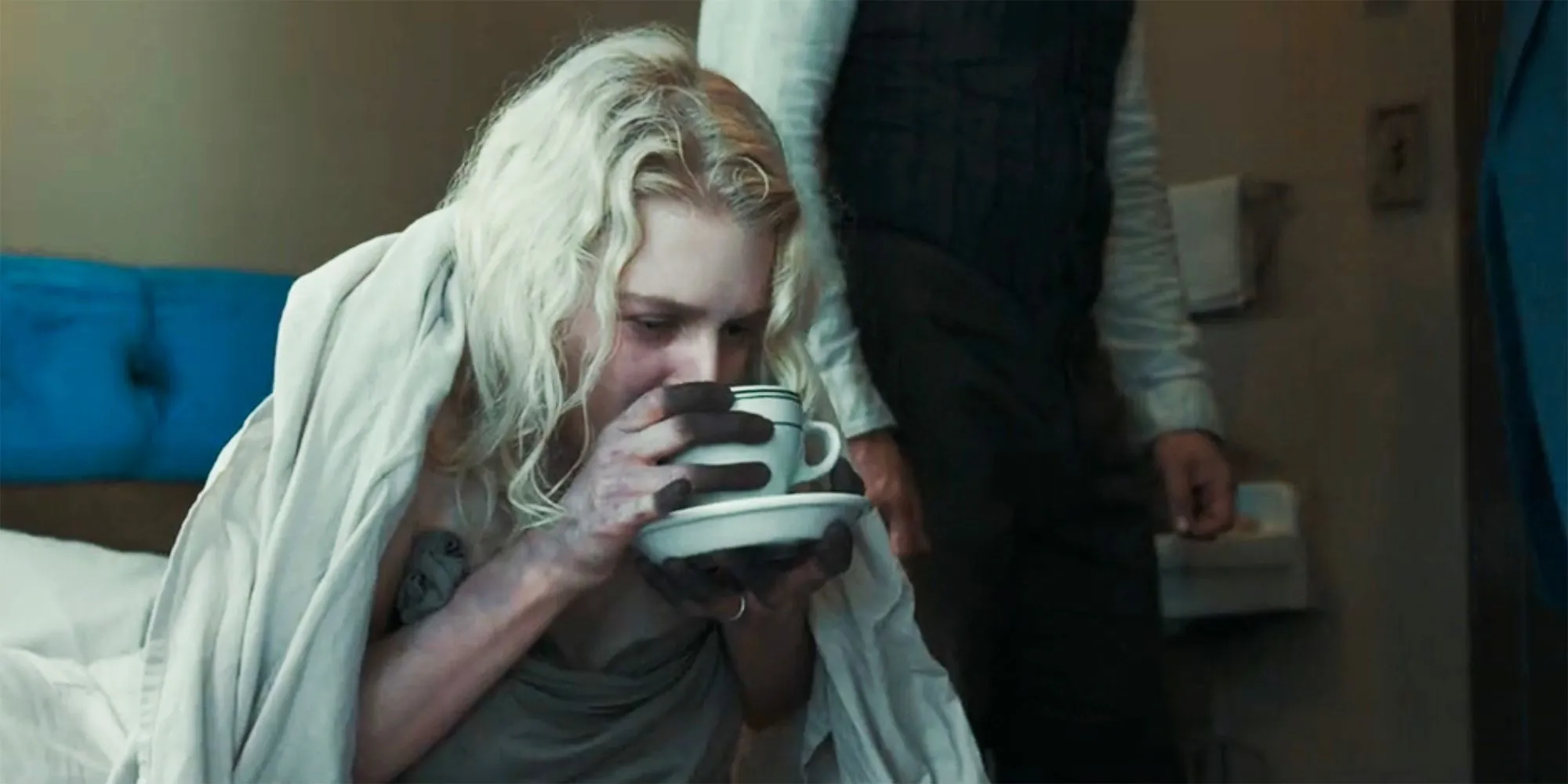 Alex drinks tea in 1923