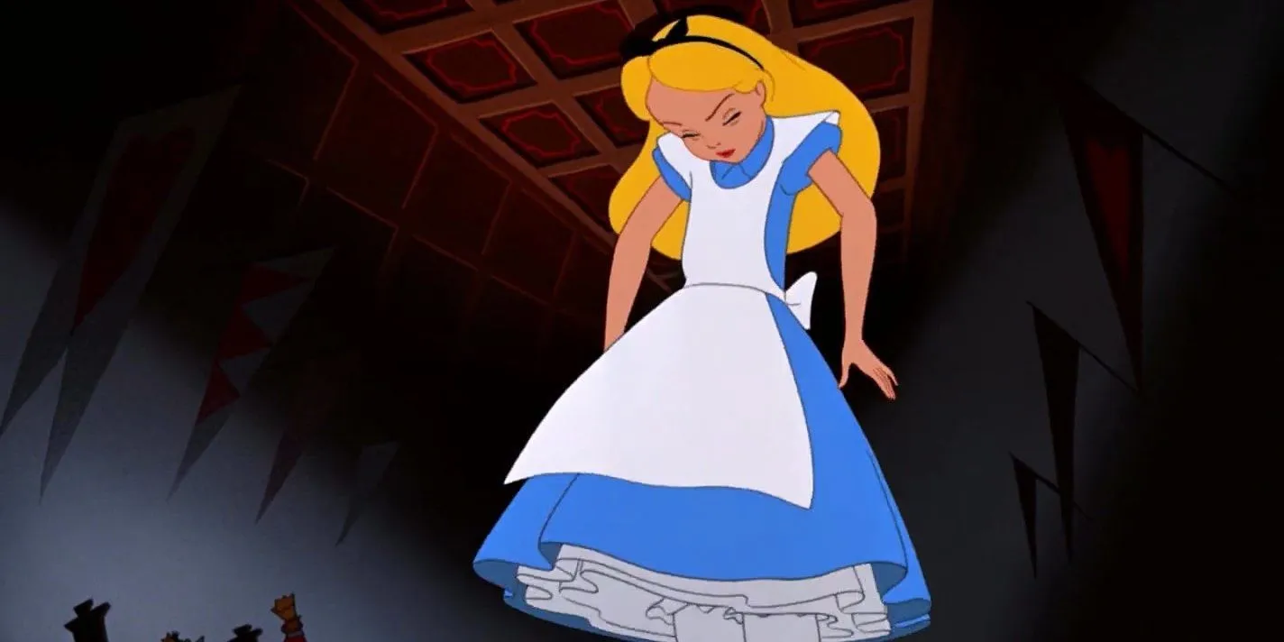 Alice bumping her head