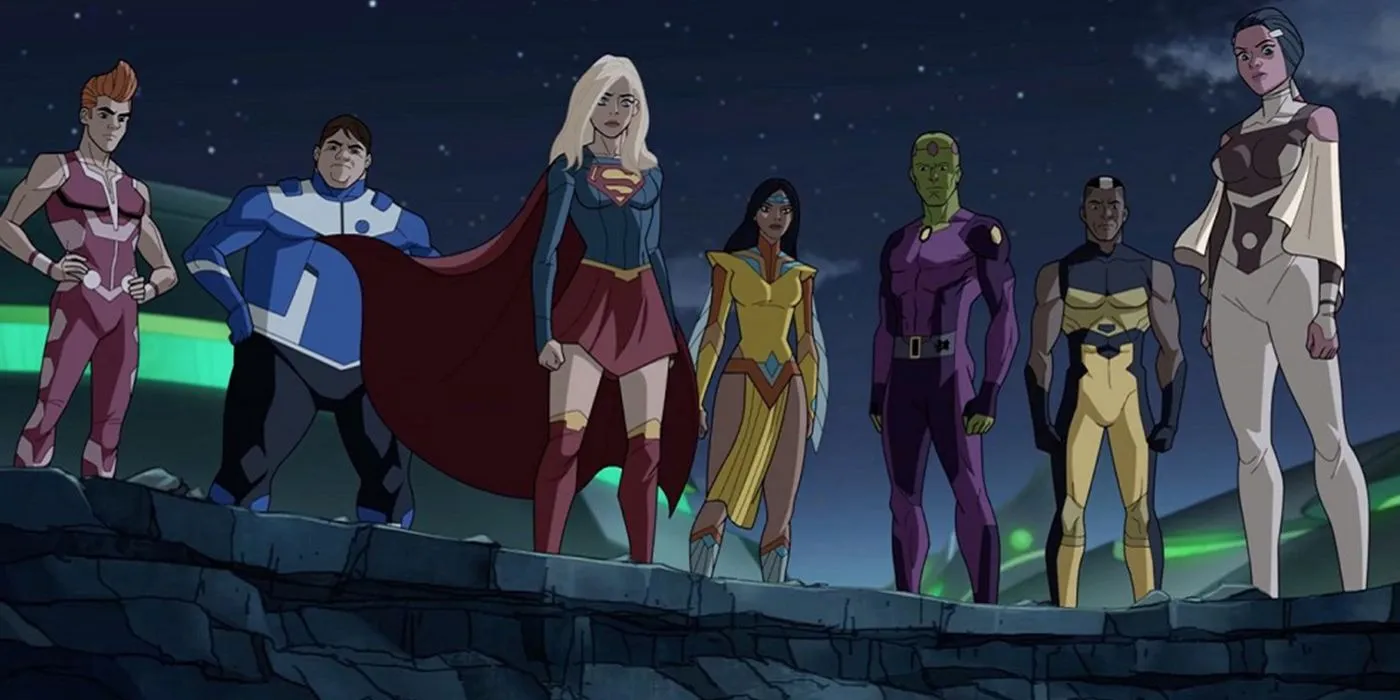 all heroes standing in Legion Of Super-Heroes