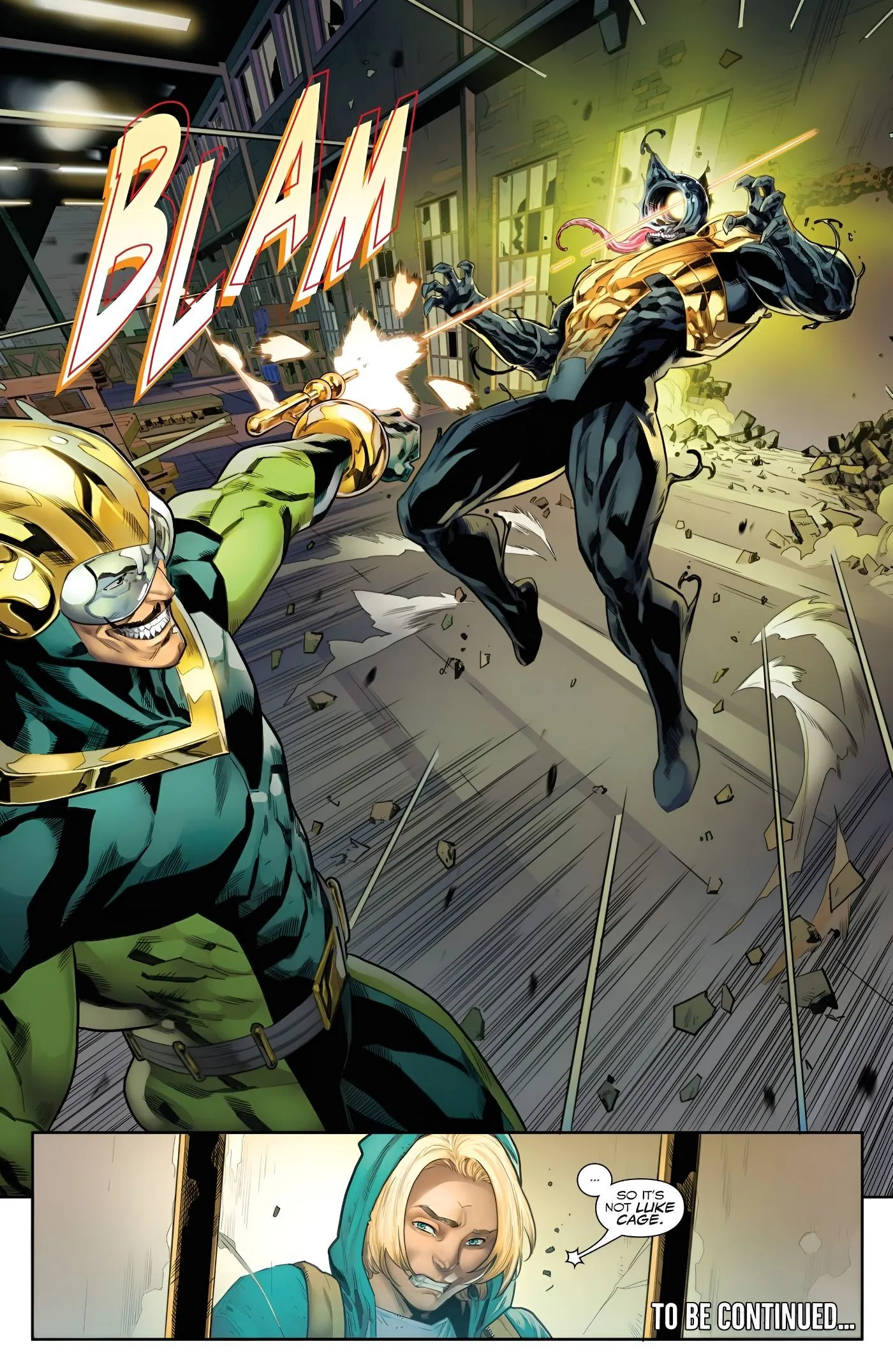 All-New Venom Is Shot Through the Head While Dylan Brock Reels In Disgust All-New Venom Is Shot Through the Head While Dylan Brock Reels In Disgust