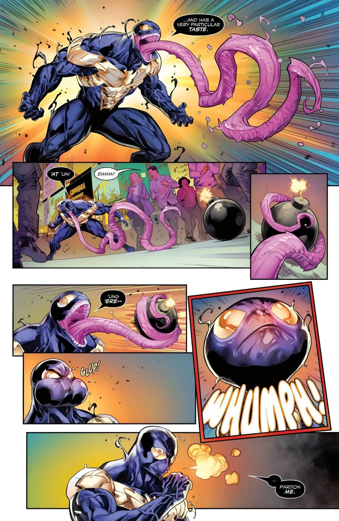 All-New Venom Swallows a Bomb That Explodes In his Mouth All-New Venom Swallows a Bomb That Explodes In his Mouth