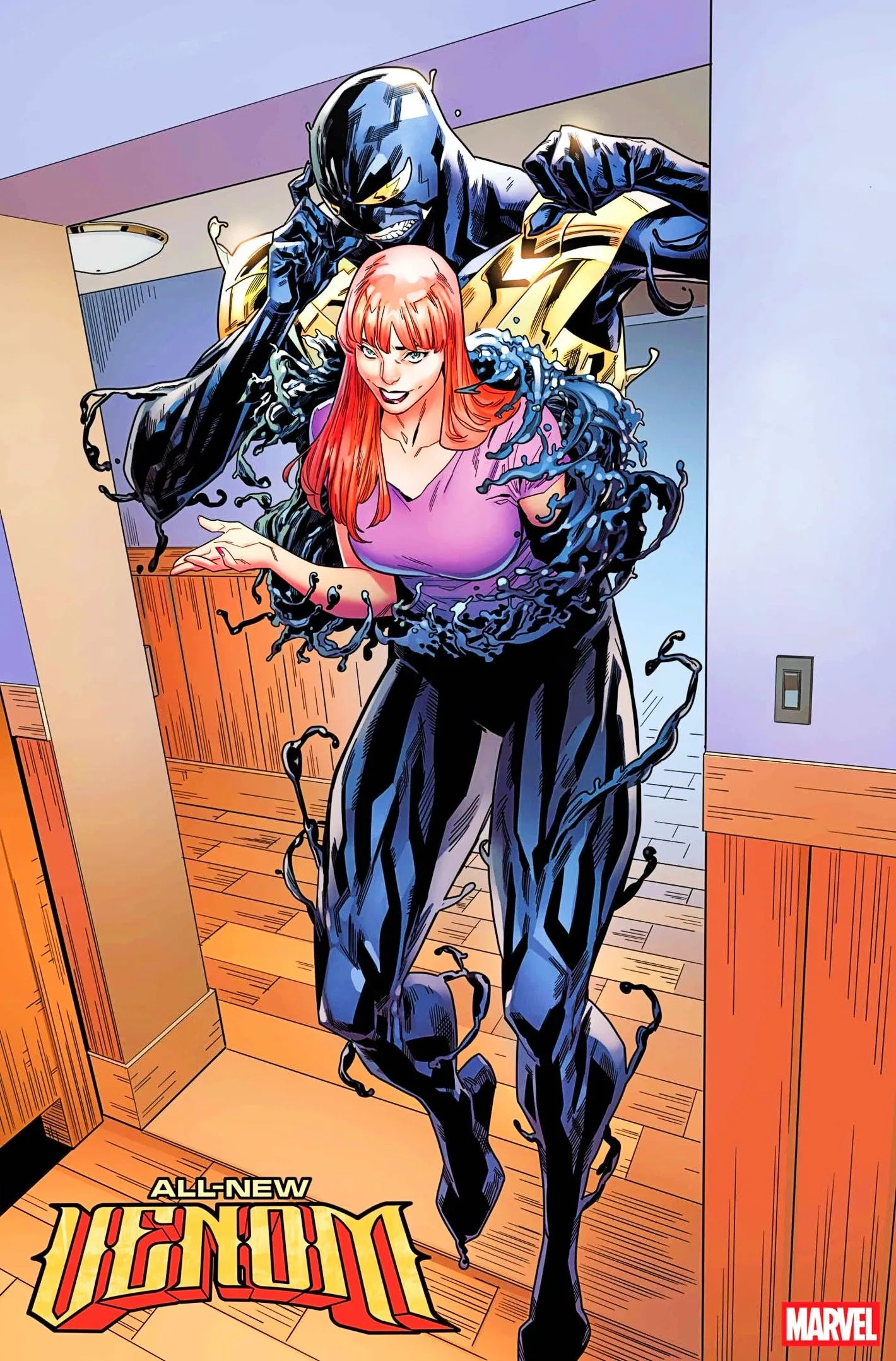 All-New Venom #5 variant cover, Mary Jane Watson stepping out of the Venom symbiote
