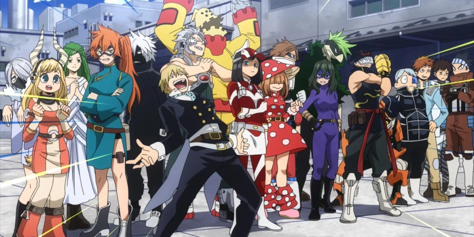 Class 1-B preparing to battle Class 1-A Class 1-B preparing to battle Class 1-A