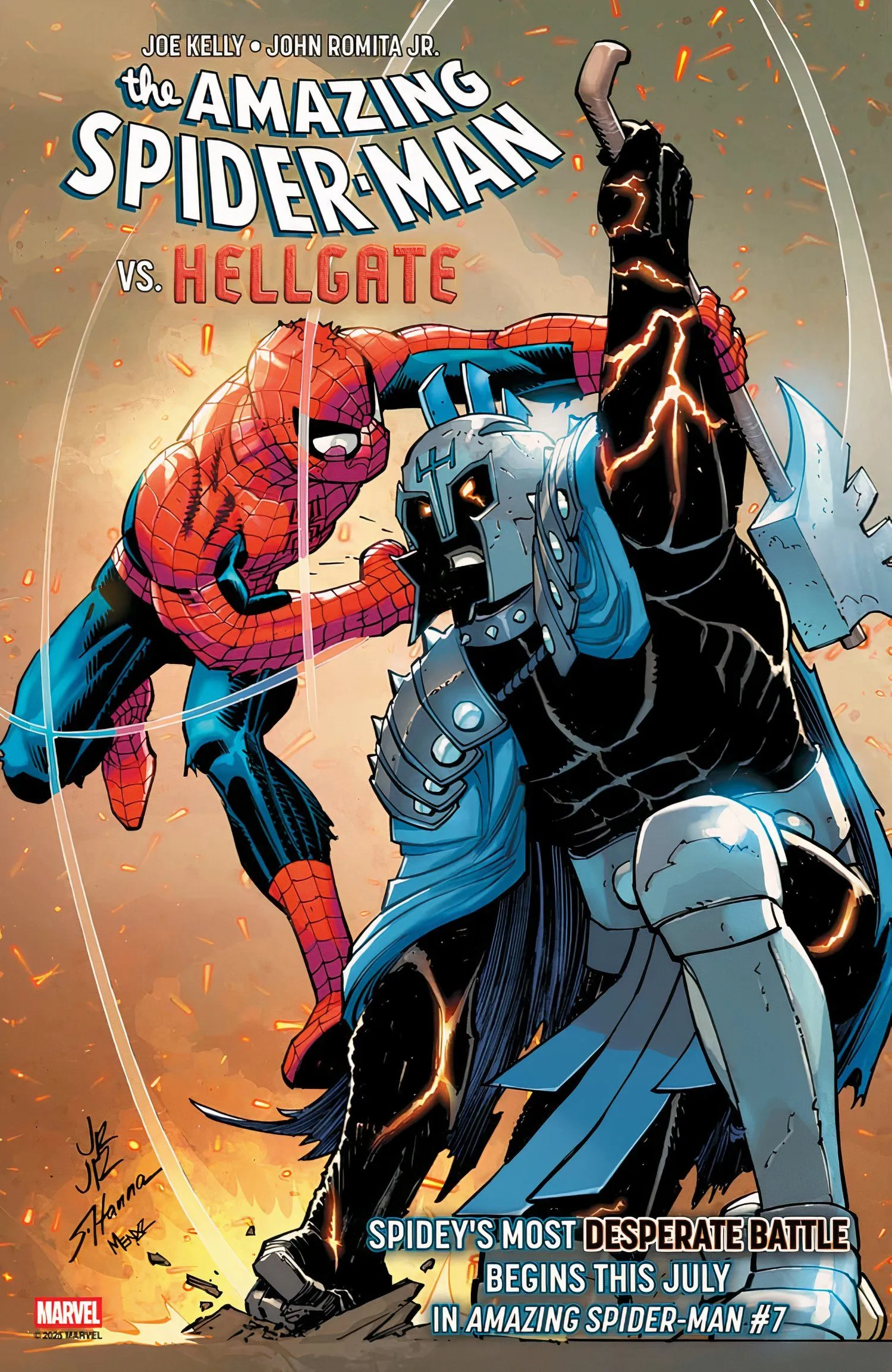 Amazing Spider-Man 7 Cover Spider-Man vs Hellgate Marvel