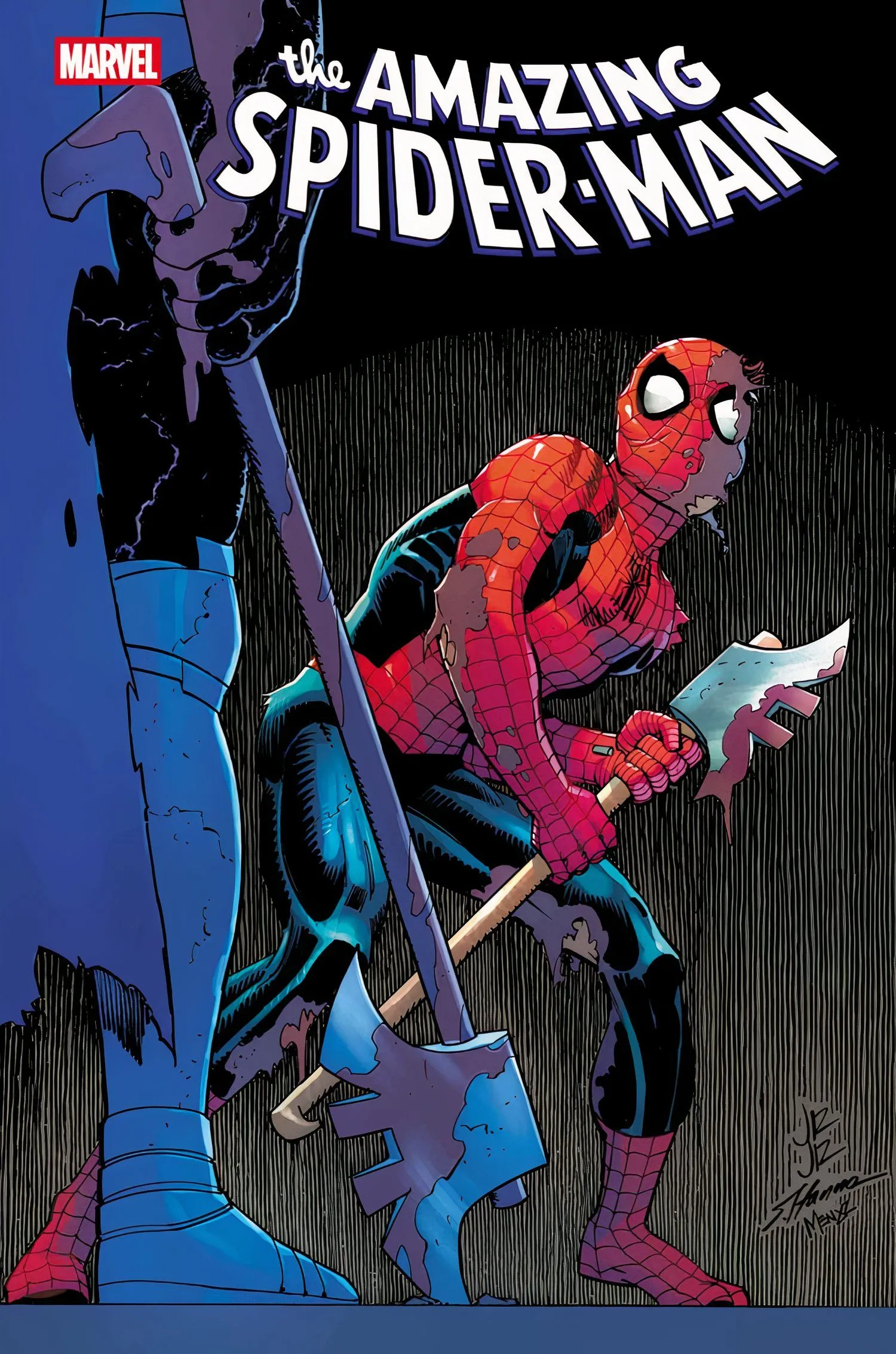 Amazing Spider-Man 8 Cover Marvel Peter Gripping Ax