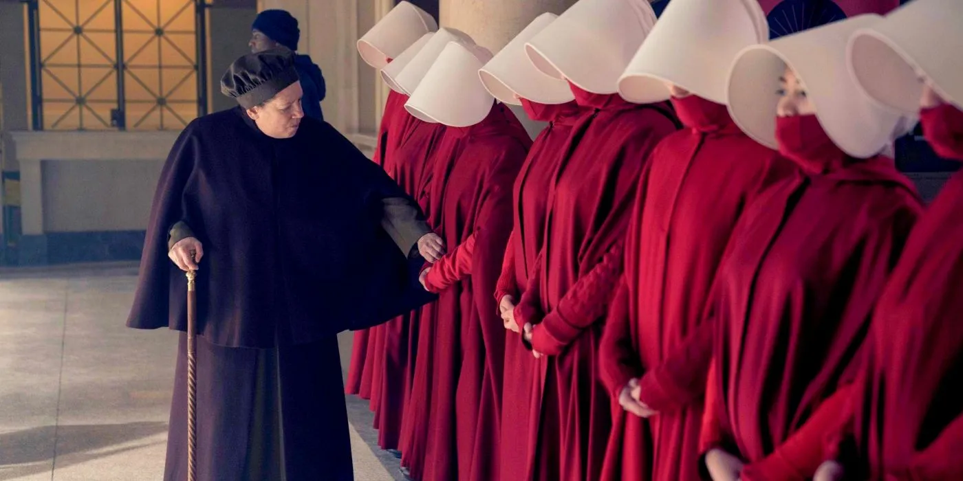 Aunt Lydia observing other Handmaids Aunt Lydia observing other Handmaids