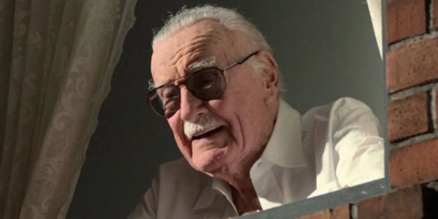 Stan Lee looking out a window Stan Lee looking out a window