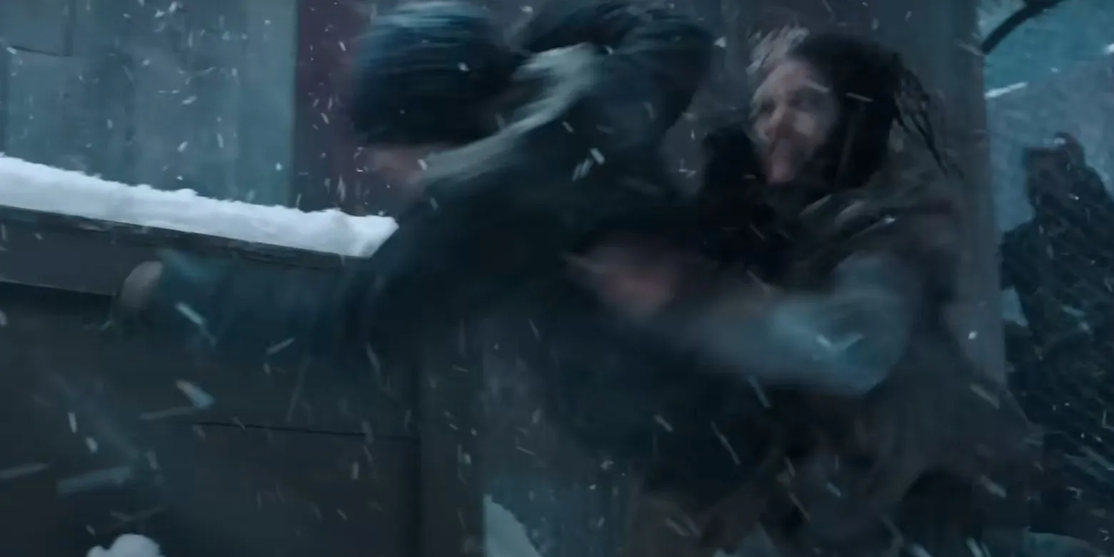 An infected grabs Abby in The Last of Us
