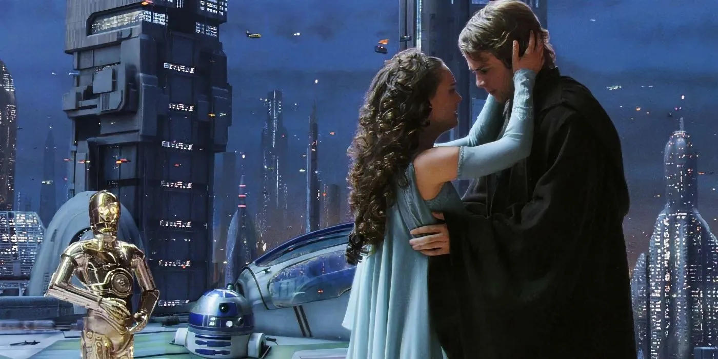 Anakin holding Padmé in Revenge of the Sith