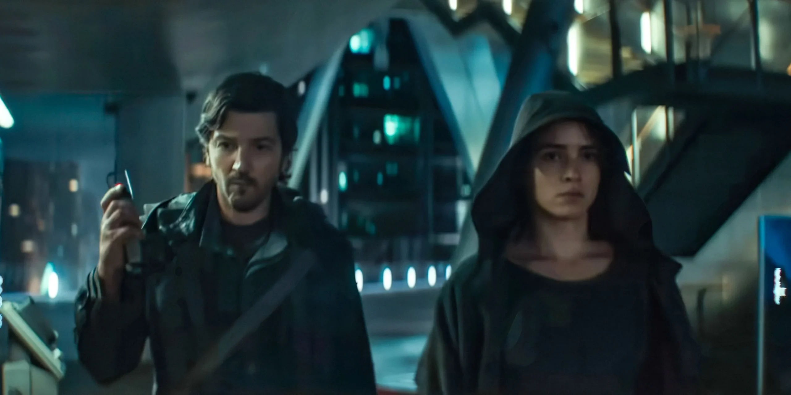 Cassian Andor (Diego Luna) in a tense moment from Andor Season 2 trailer Cassian Andor (Diego Luna) in a tense moment from Andor Season 2 trailer