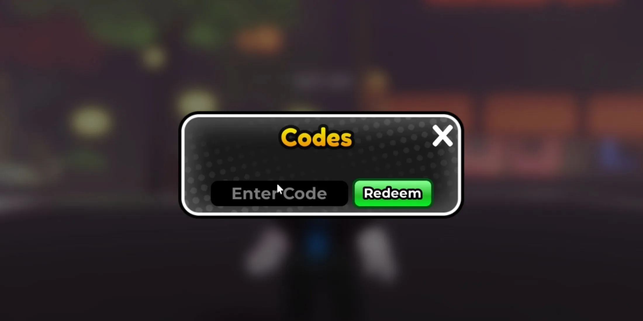 Anime Siege codes input screen