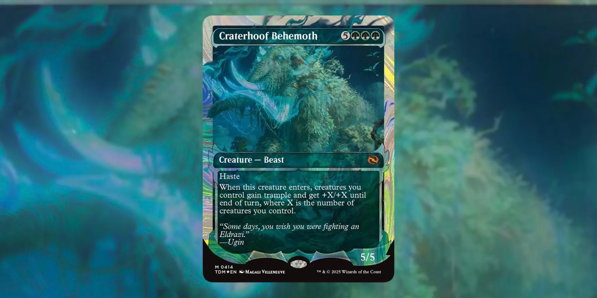 Craterhoof Behemoth Halo Foil Art