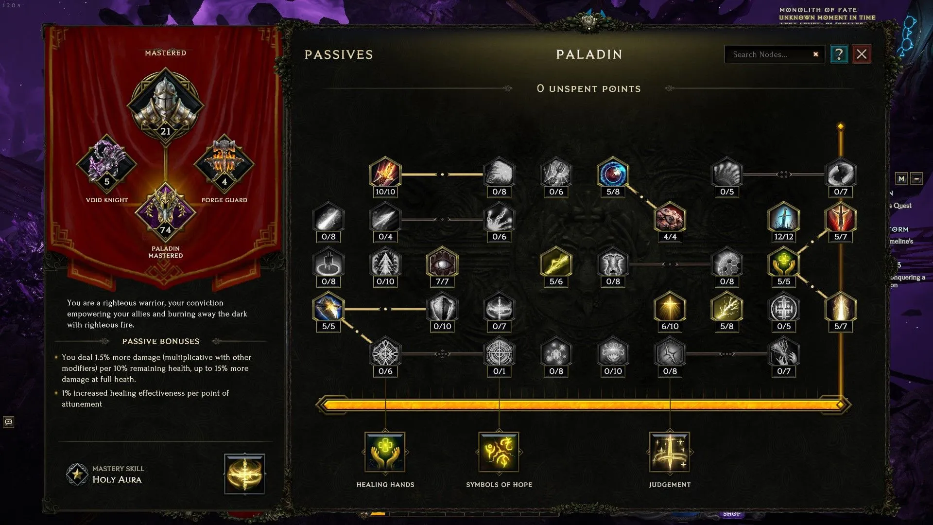 Paladin skill tree (Image via EHG)