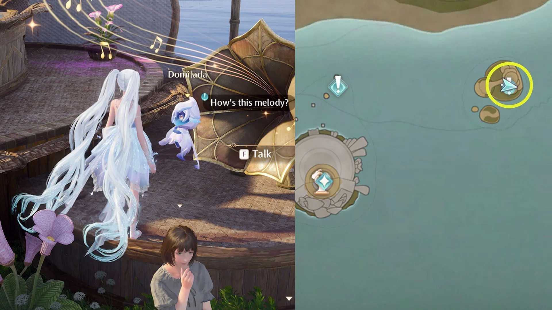 Location of the Buzzing Melody quest (Image via Sportskeeda Gaming/Infold Games)