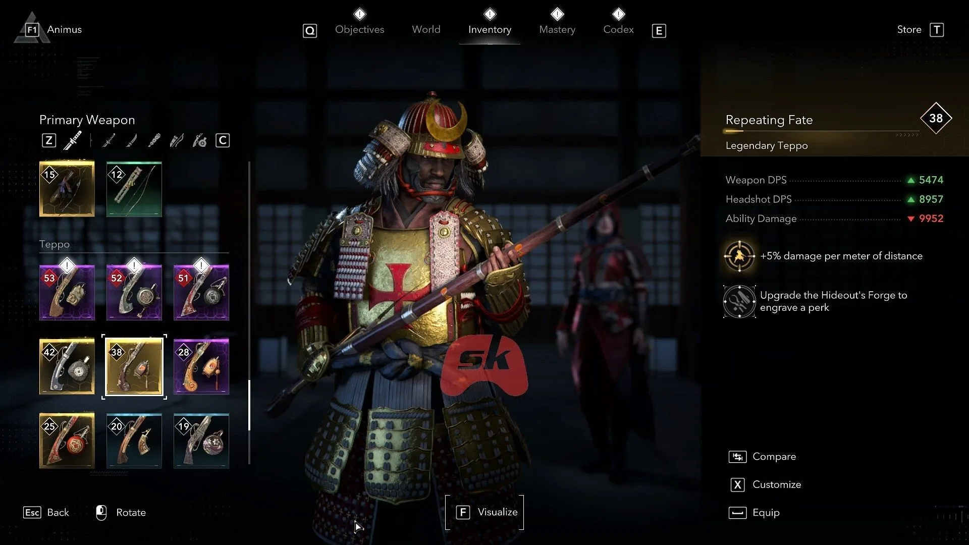 The Repeating Fate Teppo in Assassin's Creed Shadows (Image via Sportskeeda Gaming || Ubisoft)