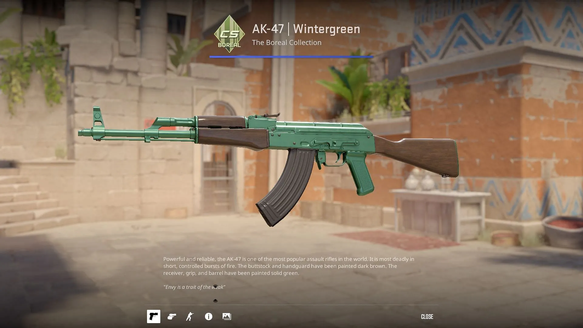 AK-47 | Wintergreen (Image via Valve)