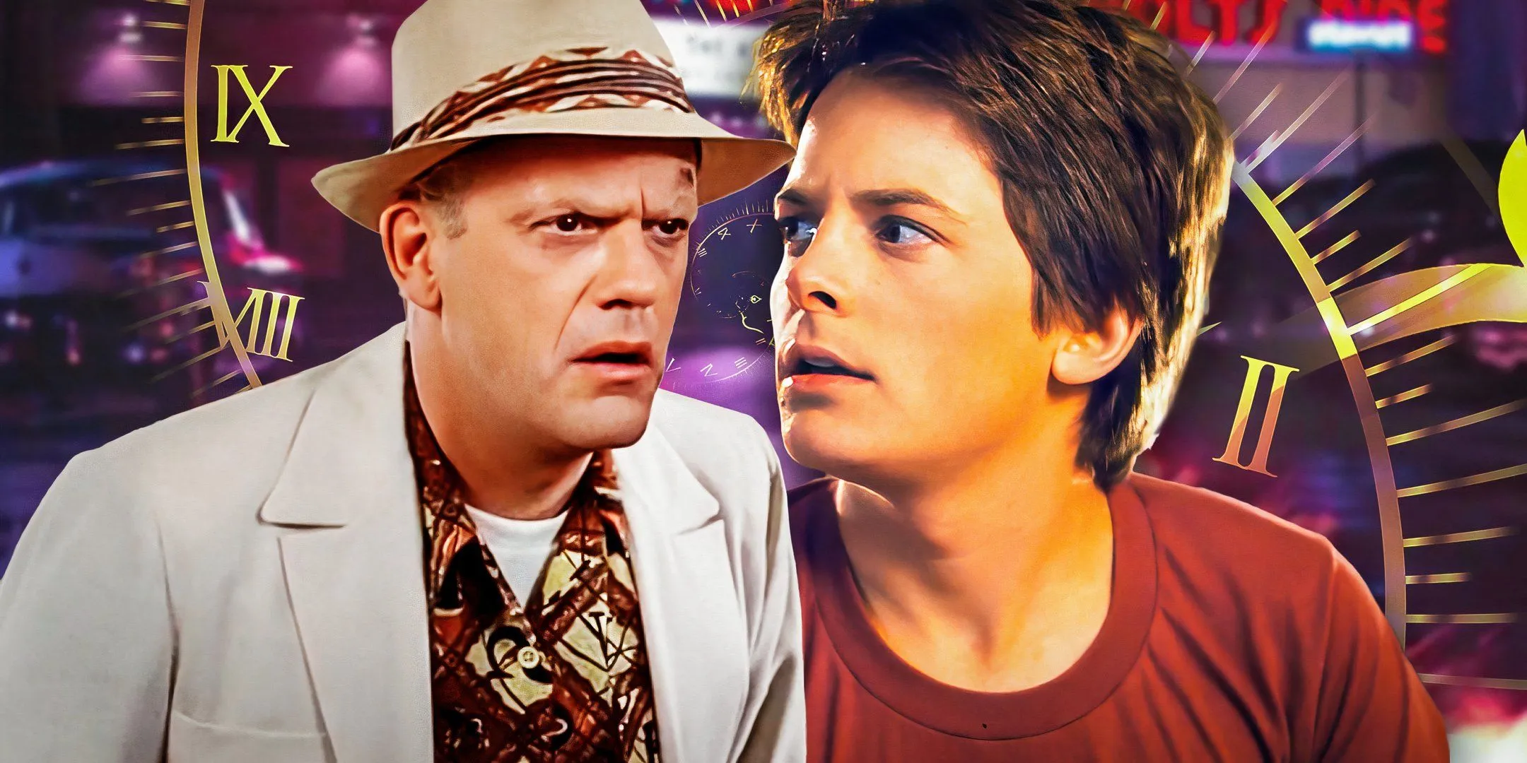 Marty McFly and Doc Brown in Back to the Future