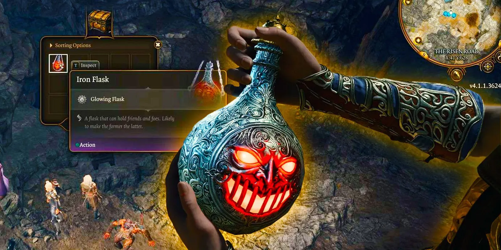 Baldur's Gate 3 Iron Flask Item Party can Get and Use from Quest Chest in Act 1