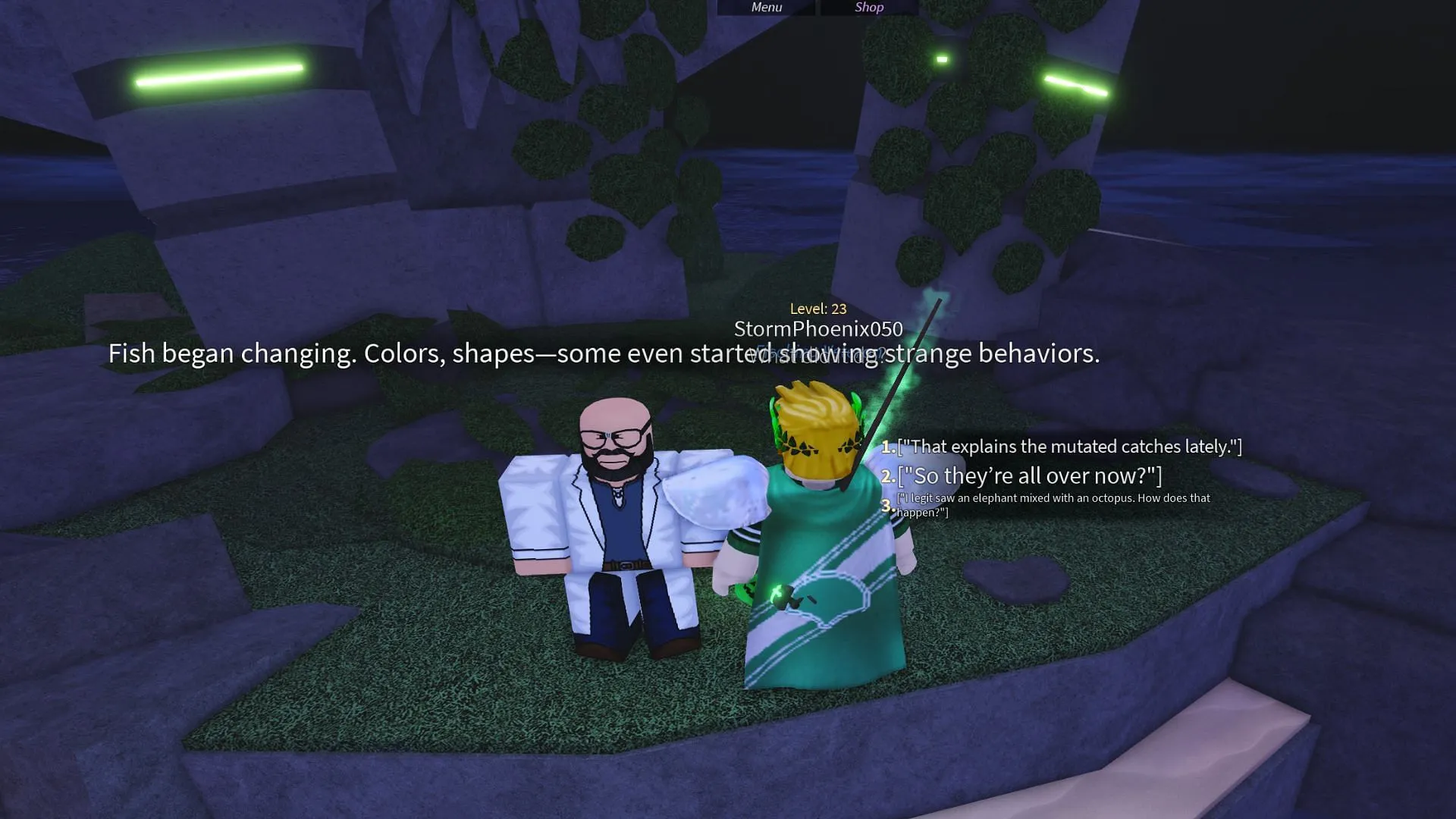 This NPC on Moosewood Island will explain the event's background (Image via Roblox) This NPC on Moosewood Island will explain the event's background (Image via Roblox)