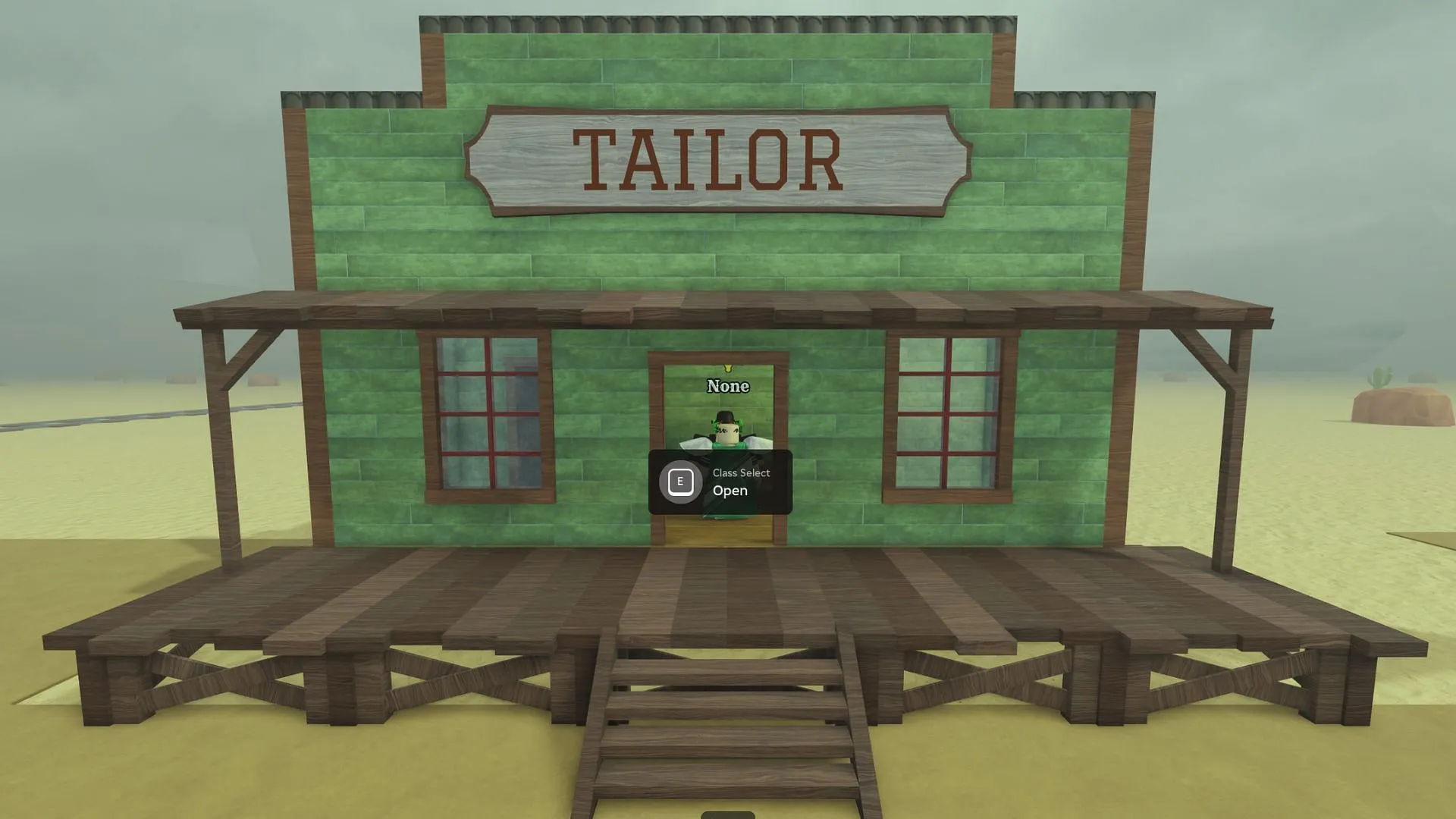 Visit the Tailor to equip the Horse Class (Image via Roblox) Visit the Tailor to equip the Horse Class (Image via Roblox)