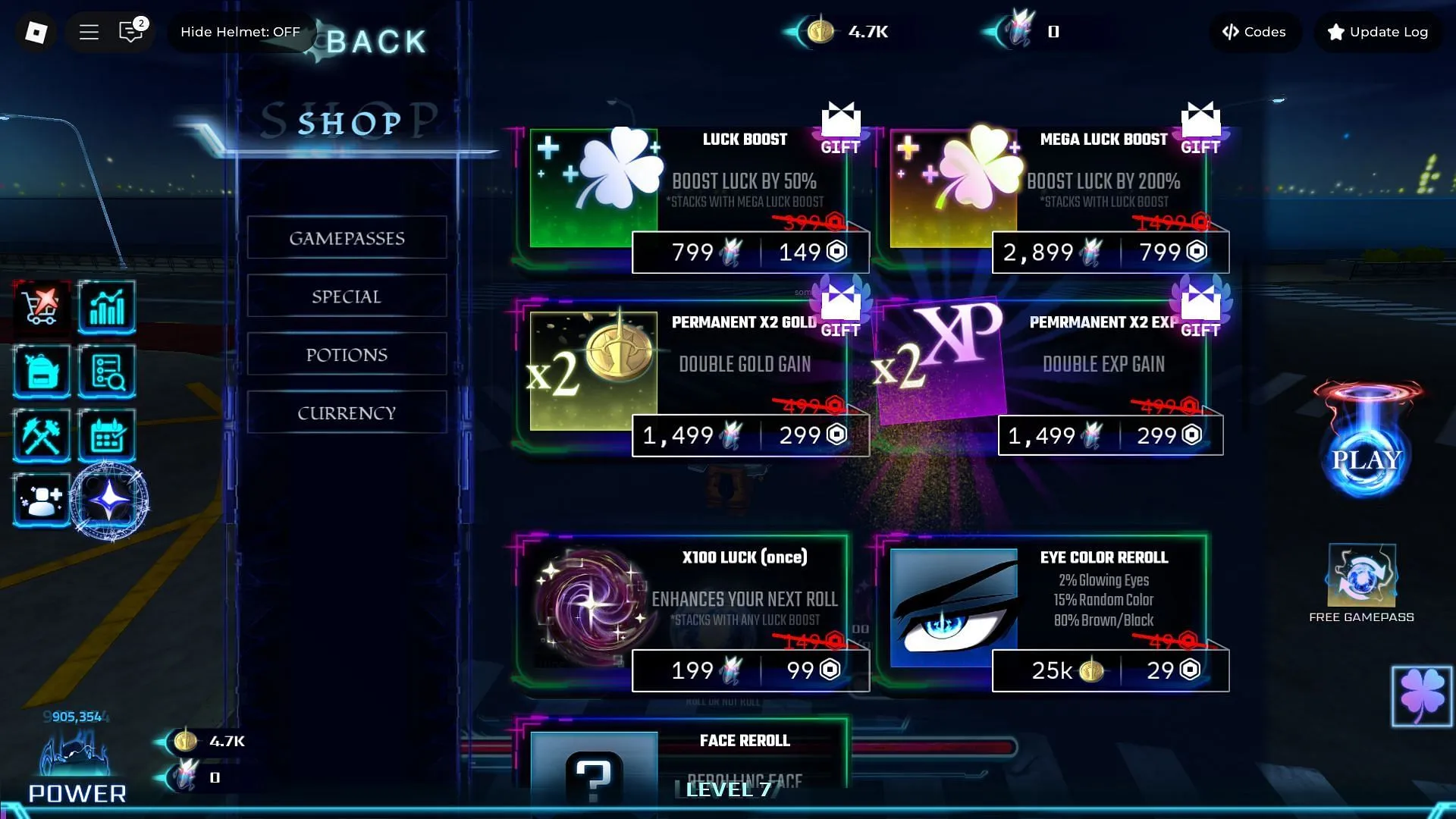 Purchase the Permanent x2 EXP gamepass from the shop (Image via Roblox) Purchase the Permanent x2 EXP gamepass from the shop (Image via Roblox)
