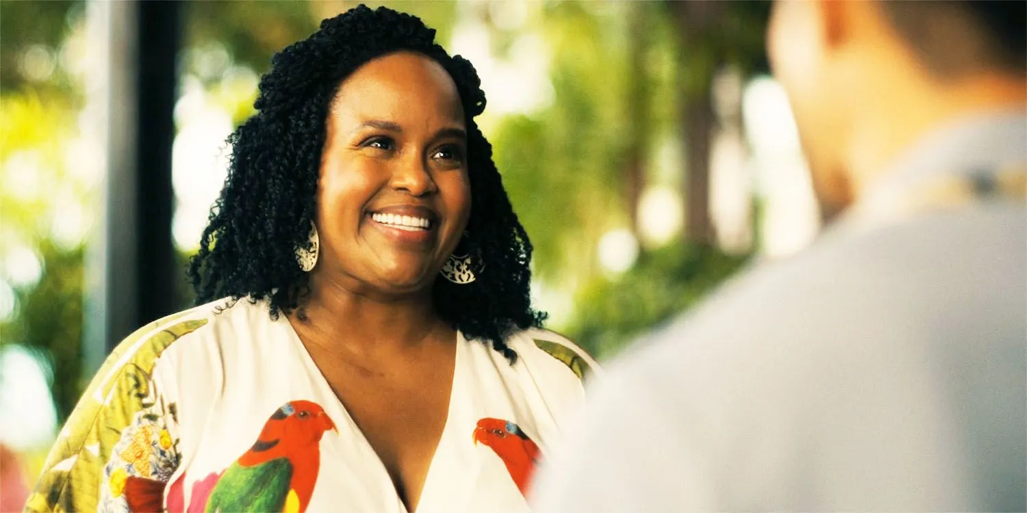 Belinda smiling in The White Lotus season 3 finale