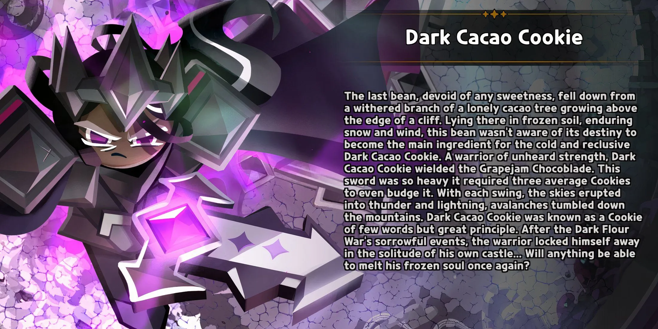 Dark Cacao Cookie Skills Dark Cacao Cookie Skills