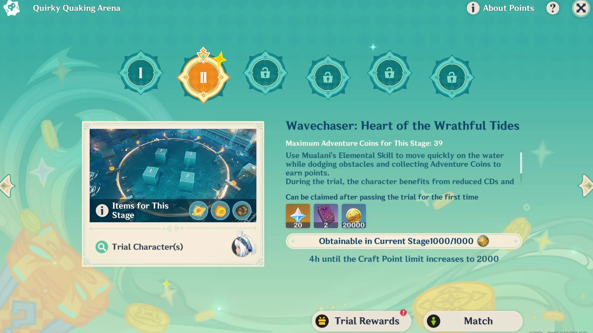 Image showcasing the Quirky Quaking Arena event's trial stages Image showcasing the Quirky Quaking Arena event's trial stages