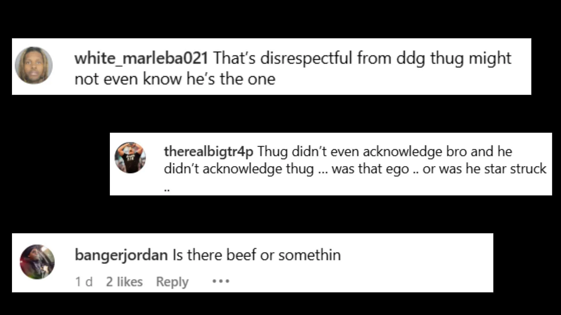 Screenshot showing fan reactions (Image via Instagram/@xxl)