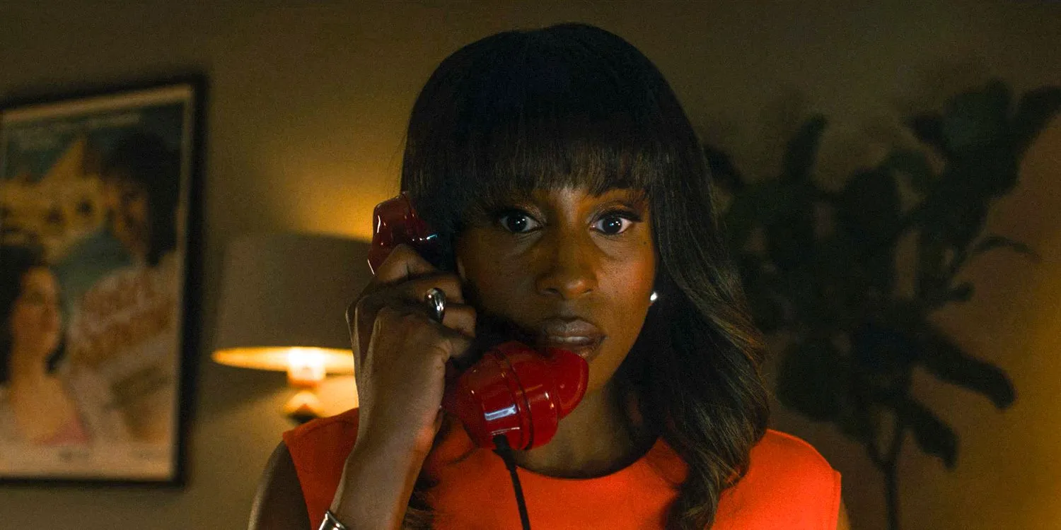 Brandy (Issa Rae) on the phone in Brandy (Issa Rae) on the phone in