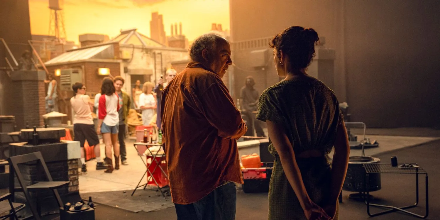 The Guide showing Phillip a film set in Black Mirror Season 7 Ep 5 The Guide showing Phillip a film set in Black Mirror Season 7 Ep 5