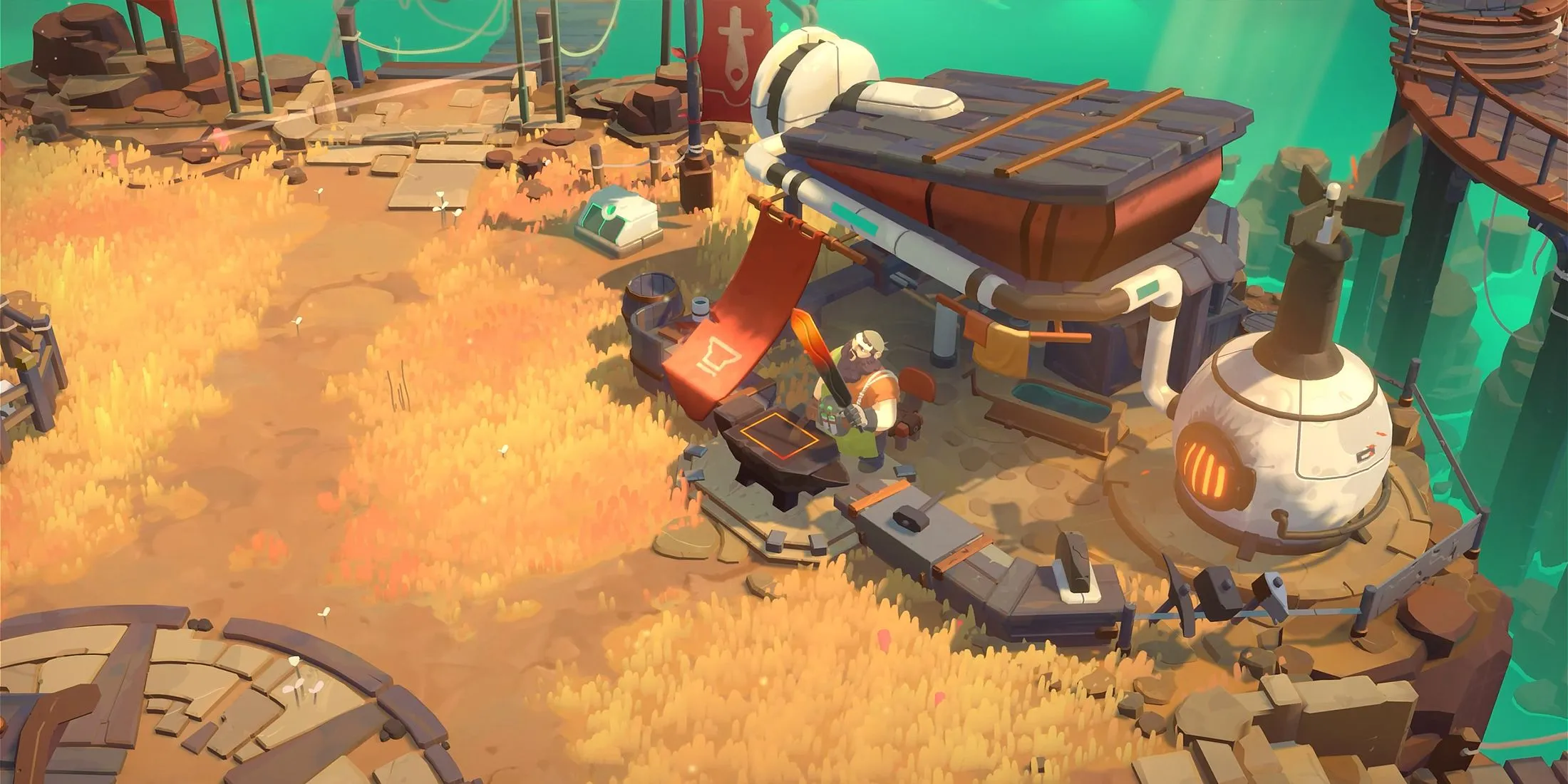 Blacksmith character in Moonlighter 2 Blacksmith character in Moonlighter 2