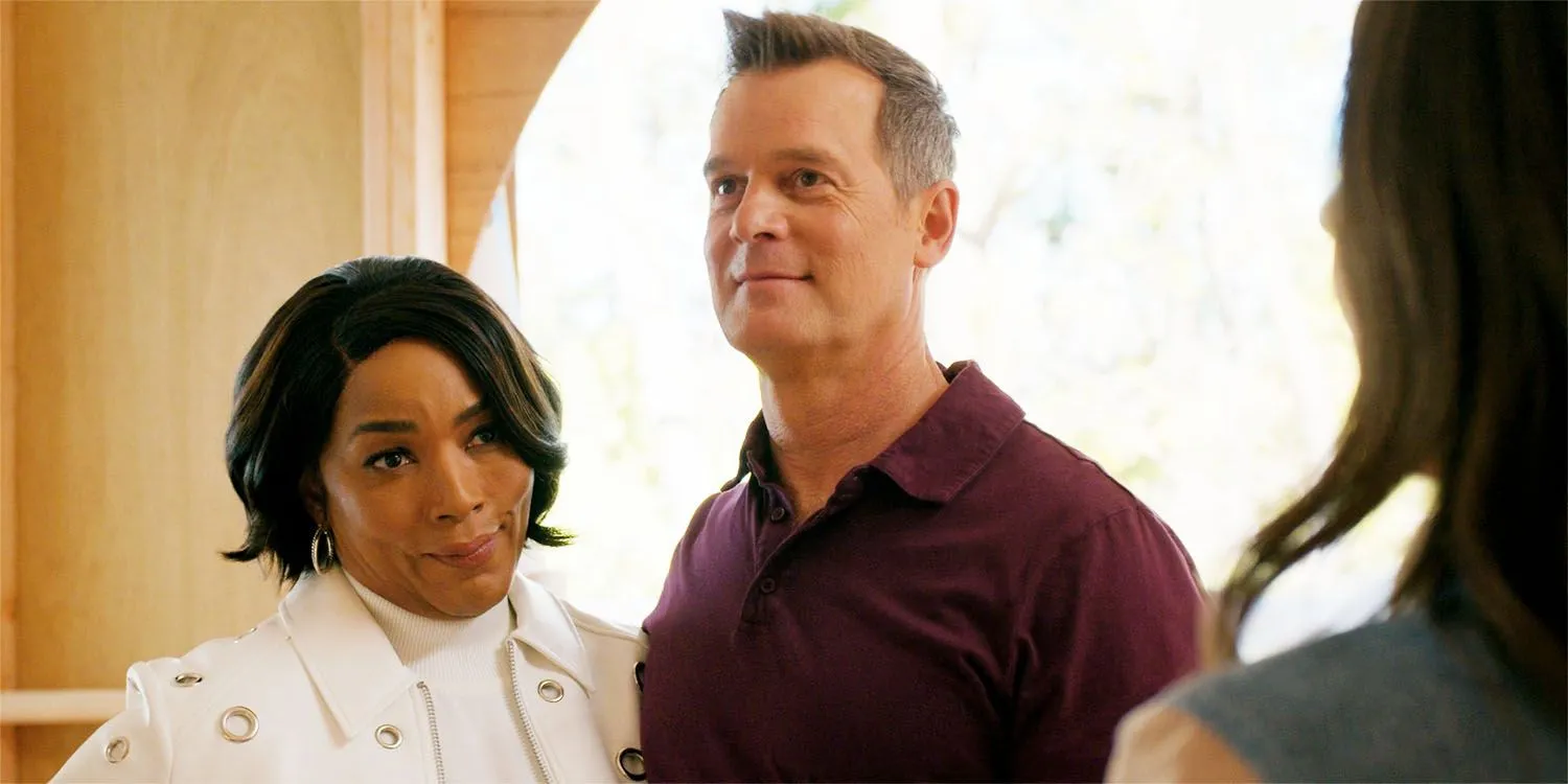 Bobby and Athena smiling in 9-1-1 season 8, episode 14 Bobby and Athena smiling in 9-1-1 season 8, episode 14
