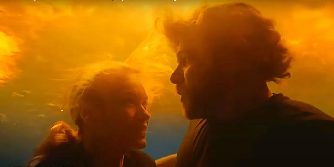 Bode and Audrey find themselves trapped underwater. Bode and Audrey find themselves trapped underwater.